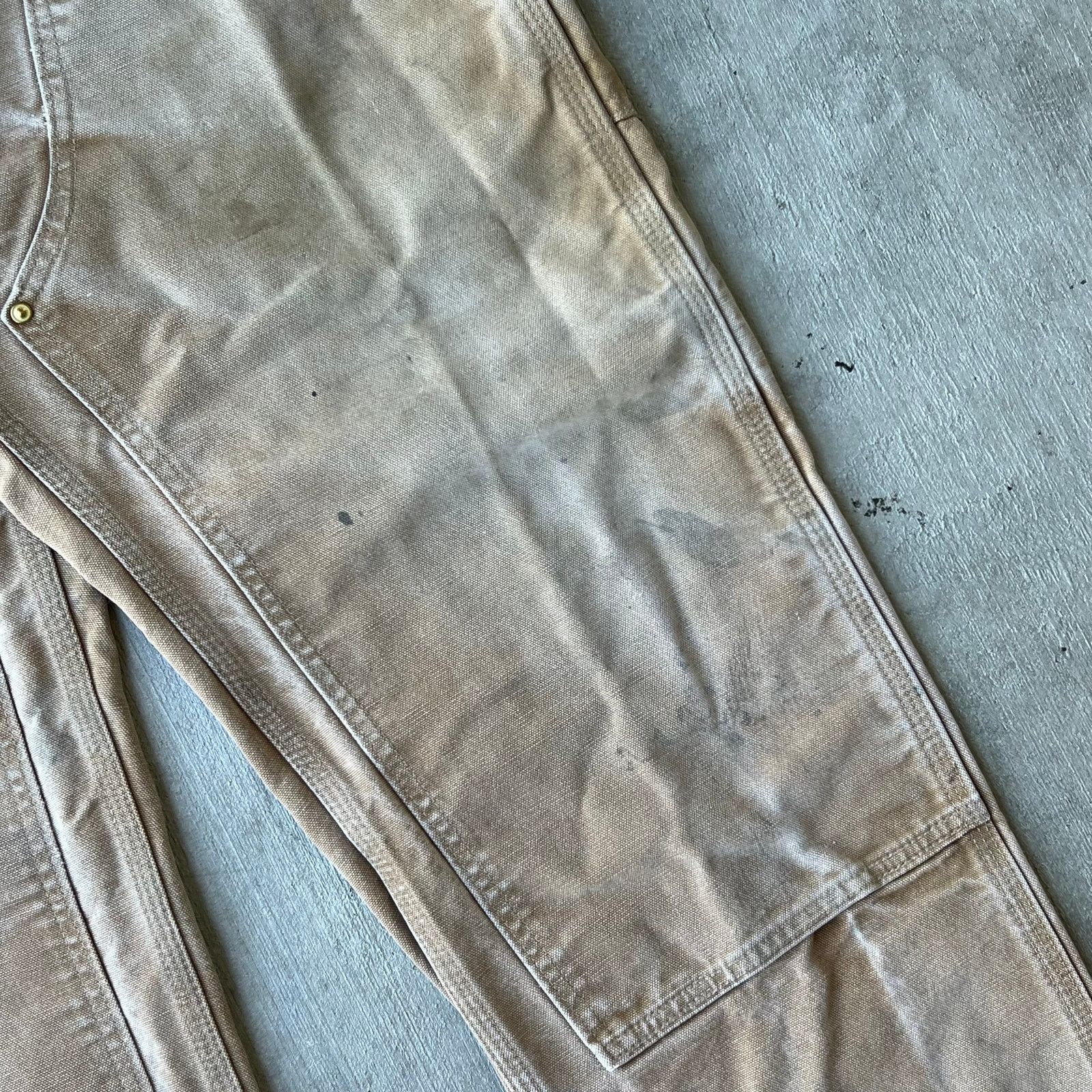 Carhartt × Vintage Carhartt faded brown double knee work wear carpenter pants Size US 33 - 8 Thumbnail