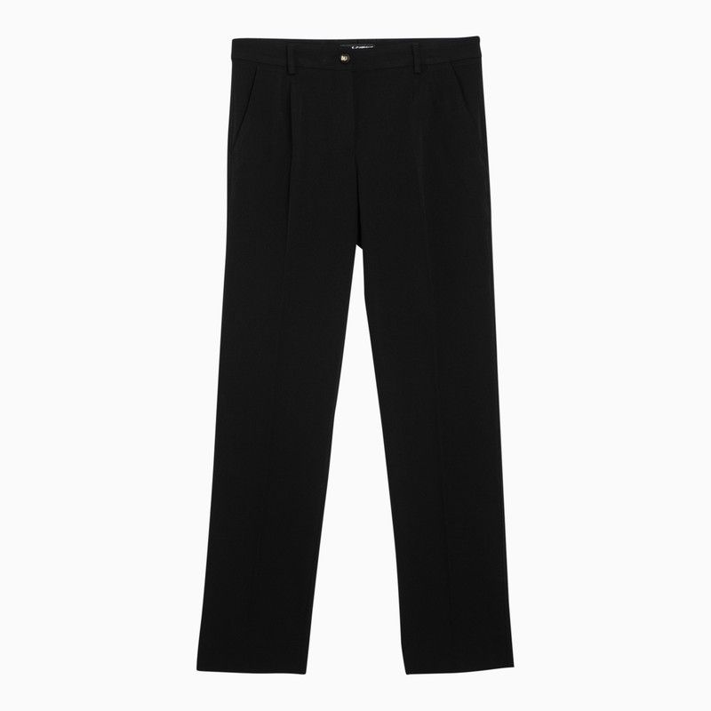 image of Dolce Gabbana Dolce&gabbana Black Wool Trousers, Women's (Size 26)