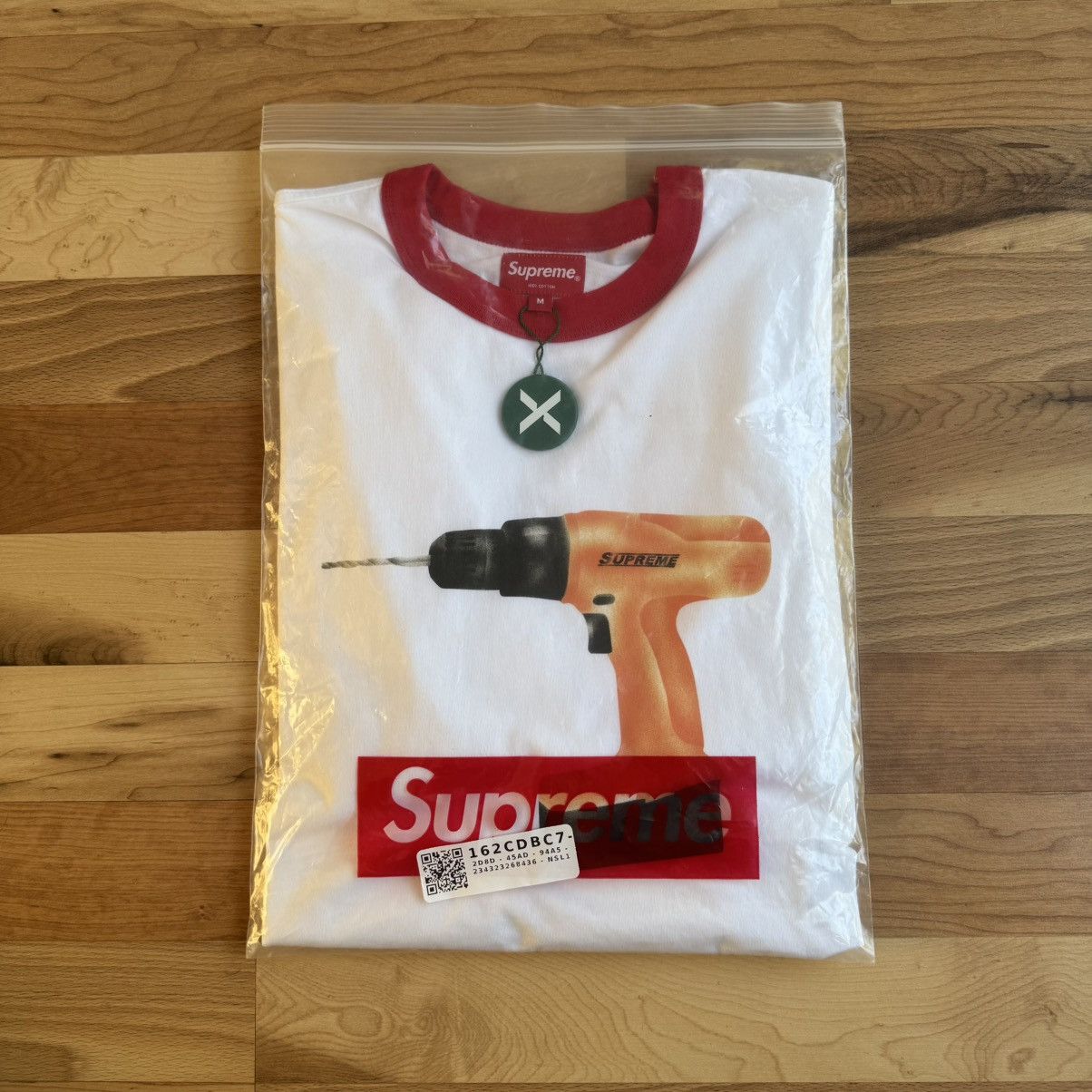 Supreme Supreme SS19 Drill Ringer Tee White/Red Medium Size ONE SIZE - 2 Thumbnail