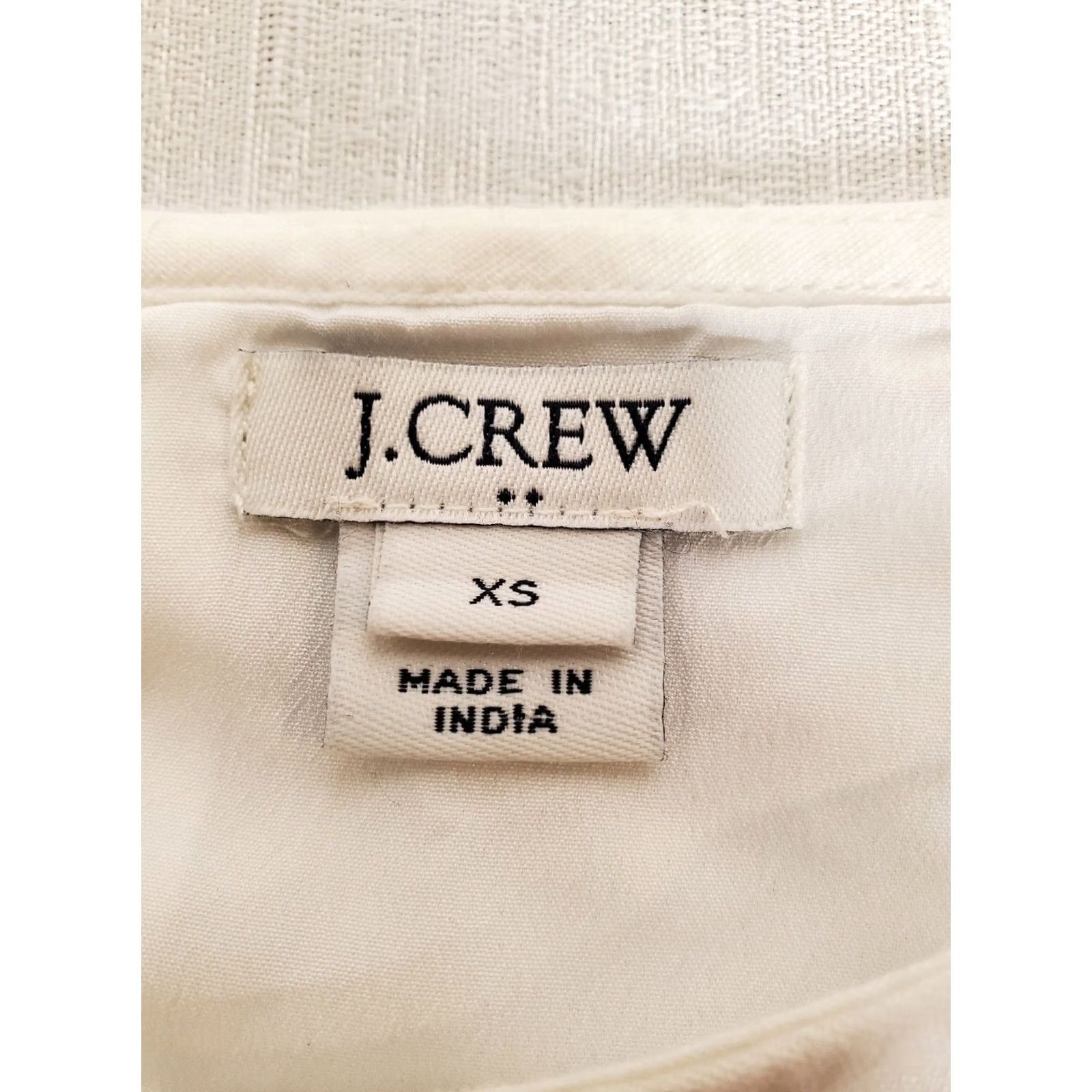 J.Crew J. Crew Shift Dress Womens XS White Blue Floral Embroidered Linen Cotton Vacation Size XS / US 0-2 / IT 36-38 - 6 Thumbnail