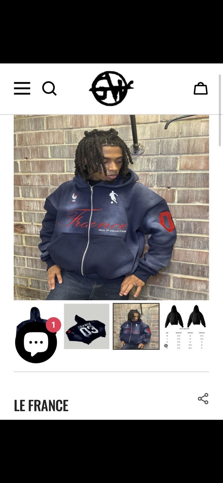 Other Le France Zip Hoodie Size US M / EU 48-50 / 2 - 5 Thumbnail