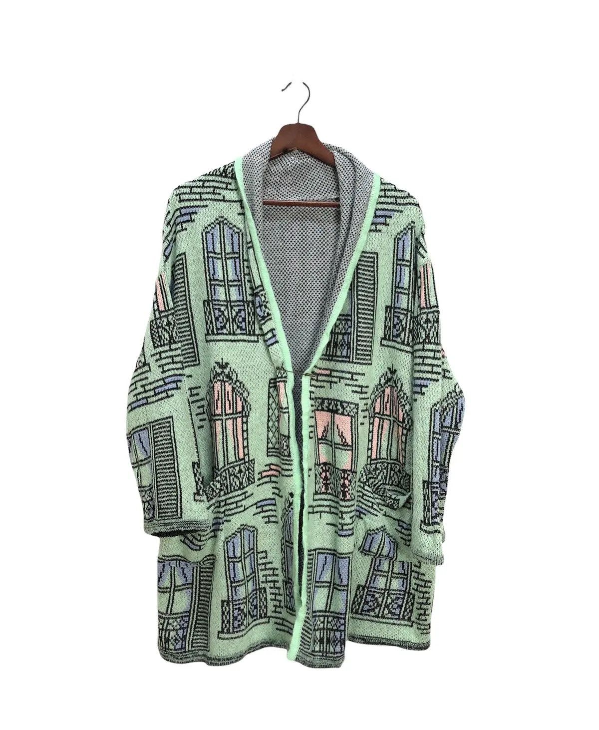 Japanese Brand Window Cityspace Art Harajuku Style Open Long Cardigan Size M / US 6-8 / IT 42-44 - 1 Thumbnail