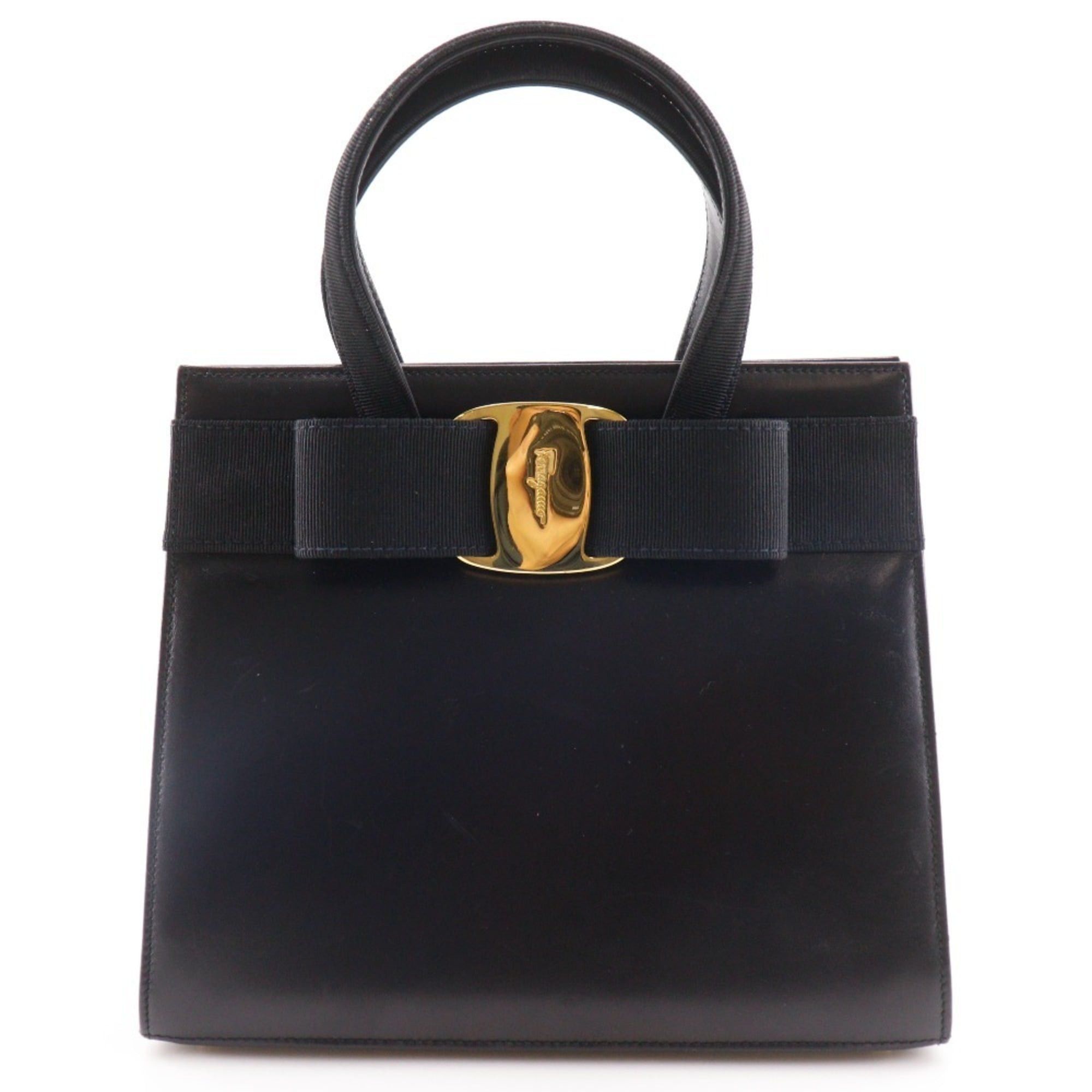Salvatore Ferragamo Salvatore Ferragamo Vara Ribbon Handbag 2-Way Shoulder Bag BA214178 Calfskin Black 2-way A5 Magnetic Closure Women's Size ONE SIZE - 1 Thumbnail
