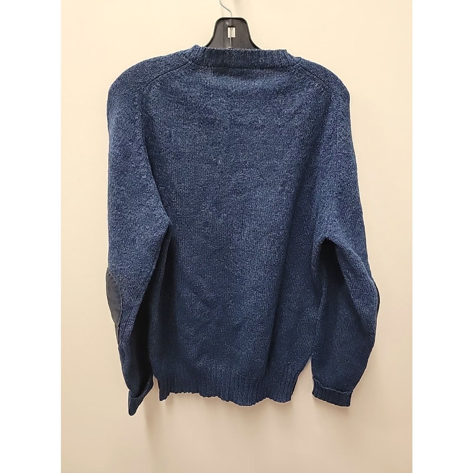 Vintage VINTAGE L.L.Bean Mens Sweater Wool Crew Neck M Blue Elbow Patches Pullover Knit 100% Wool TACK Size US M / EU 48-50 / 2 - 5 Thumbnail