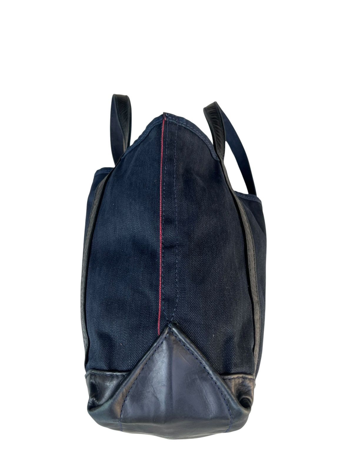 45rpm Vintage 45rpm Indigo Dyed Denim + Leather Tote Bag Size ONE SIZE - 12 Thumbnail