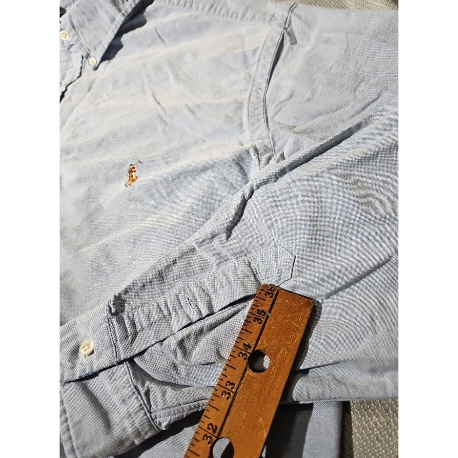 Polo Ralph Lauren Ralph Lauren Shirt Mens 2XB BIG Blue Button Preppy Classic Fit Flesh Pony Oxford Shirt Size US XXL / EU 58 / 5 - 6 Thumbnail
