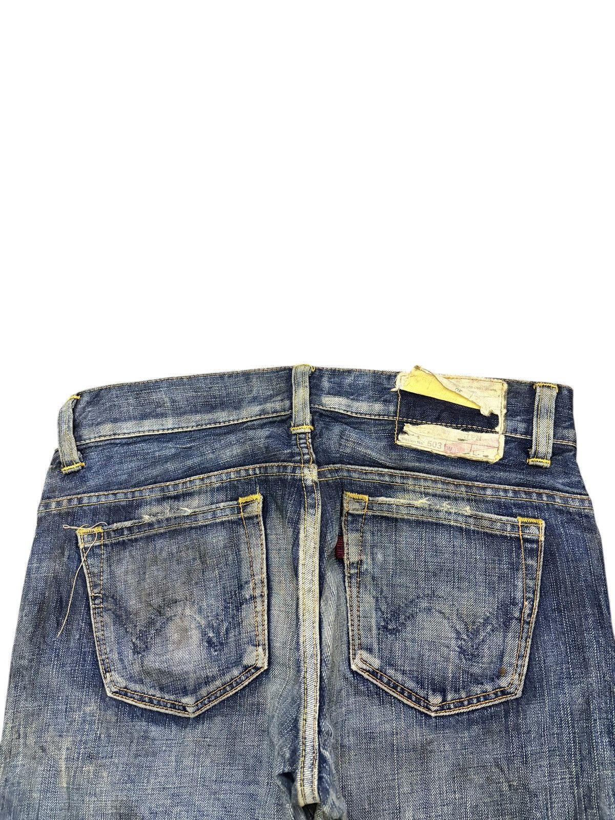 Edwin Vintage Japanese Edwin Distress Low Rise Flare Jeans Size 29" - 4 Thumbnail