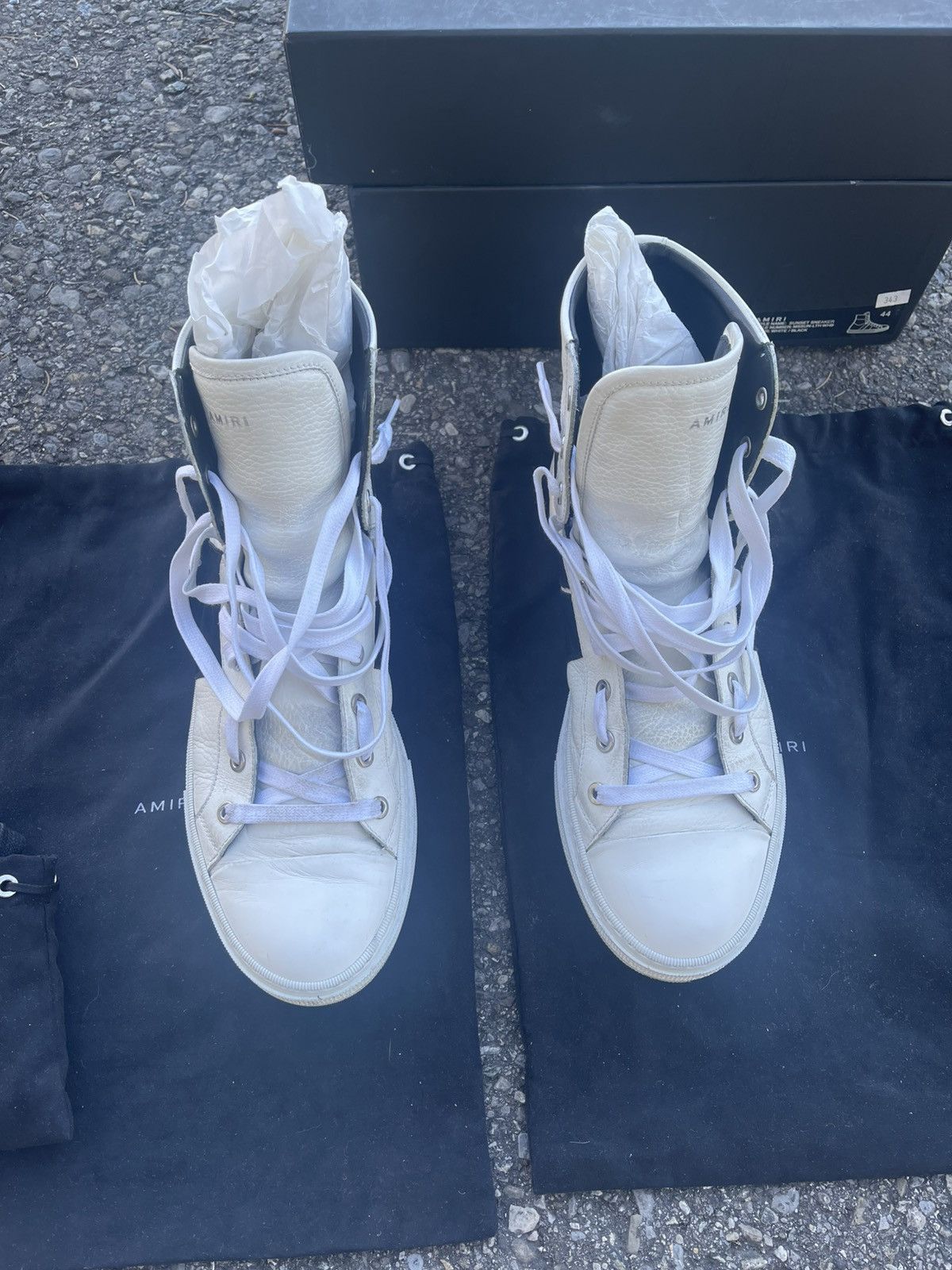 Amiri Amiri Sunset Sneaker Hi Top sz. 44 white / black leather Size US 11 / EU 44 - 10 Thumbnail