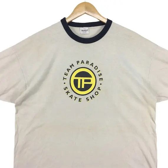 Vintage MURINA SKATEBOARDS Ringer Tee Shirt Team Paradise Skate Shop Size US XL / EU 56 / 4 - 7 Thumbnail