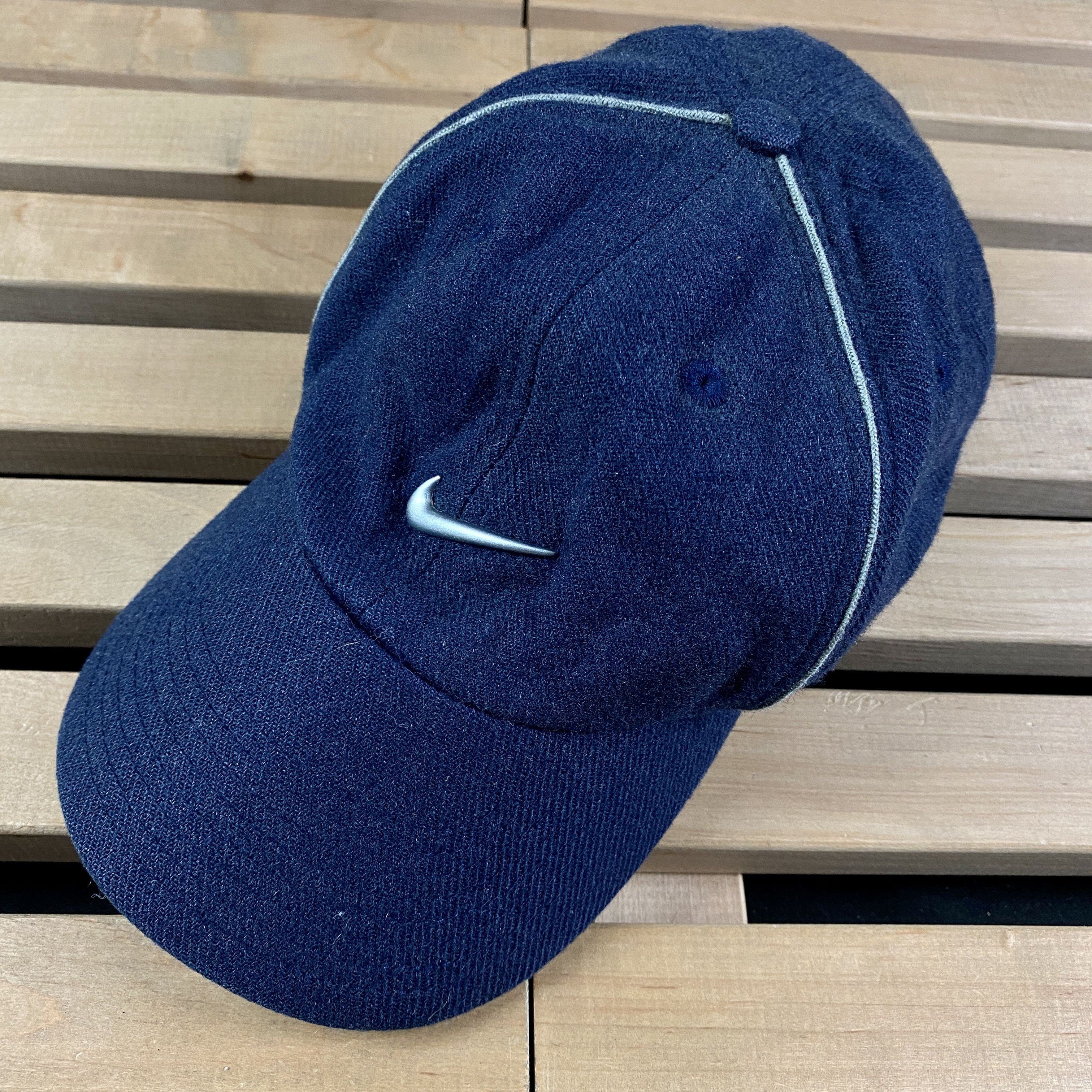 Nike × Vintage Mens Vintage Hat Cap Nike Swoosh 60% Wool 40% Acrylic Size ONE SIZE - 2 Thumbnail