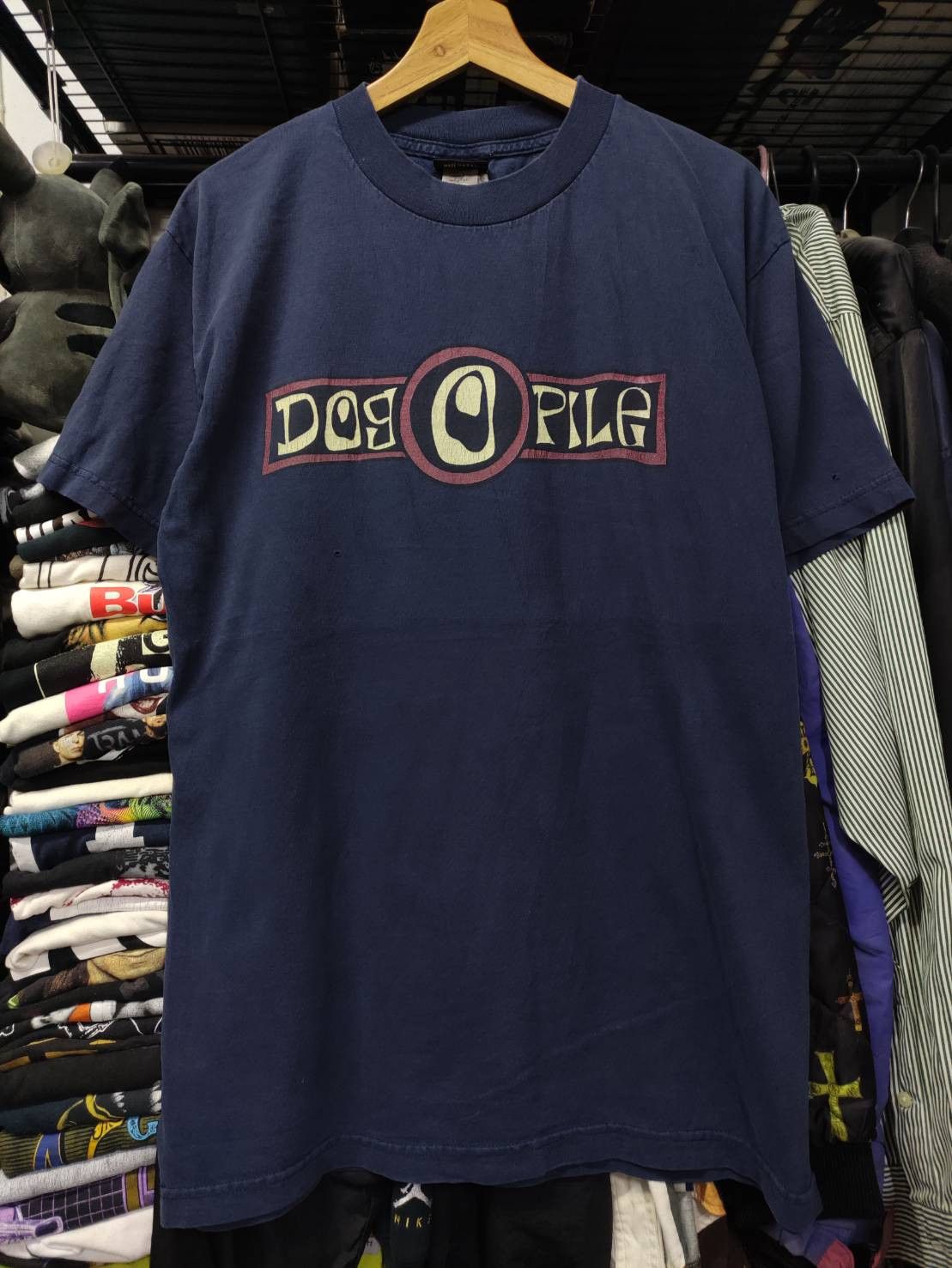 Hook-Ups Vtg 90's Dogpile Skateboard Logo Promo Made in USA T-Shirt Size US L / EU 52-54 / 3 - 3 Thumbnail
