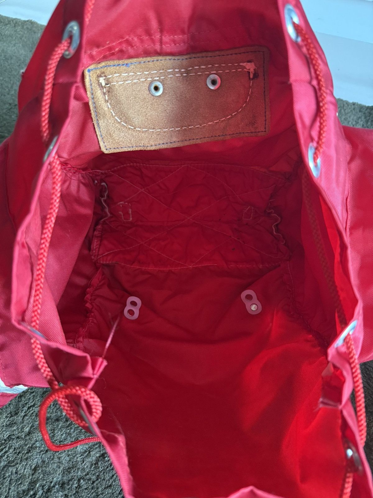 Mizuno RARE ‼️ 1970s Vintage Mizuno Red Nylon Parachute Backpack Size ONE SIZE - 8 Thumbnail