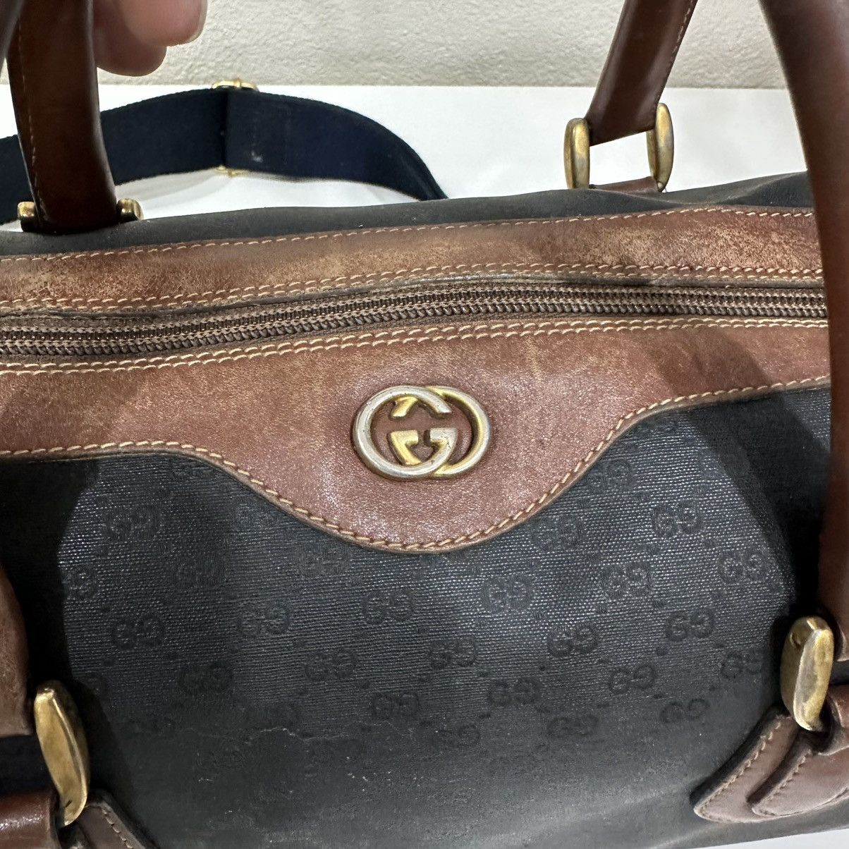 Gucci ‼️LASTDROP‼️ VINTAGE GUCCI GG MONOGRAM CANVAS BOSTON BAG Size ONE SIZE - 8 Thumbnail