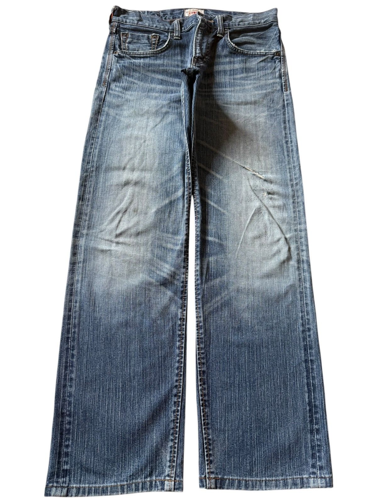 Edwin Exclusive Vintage Edwin XV Faded Wash Distressed Jeans Size US 31 - 1 Thumbnail