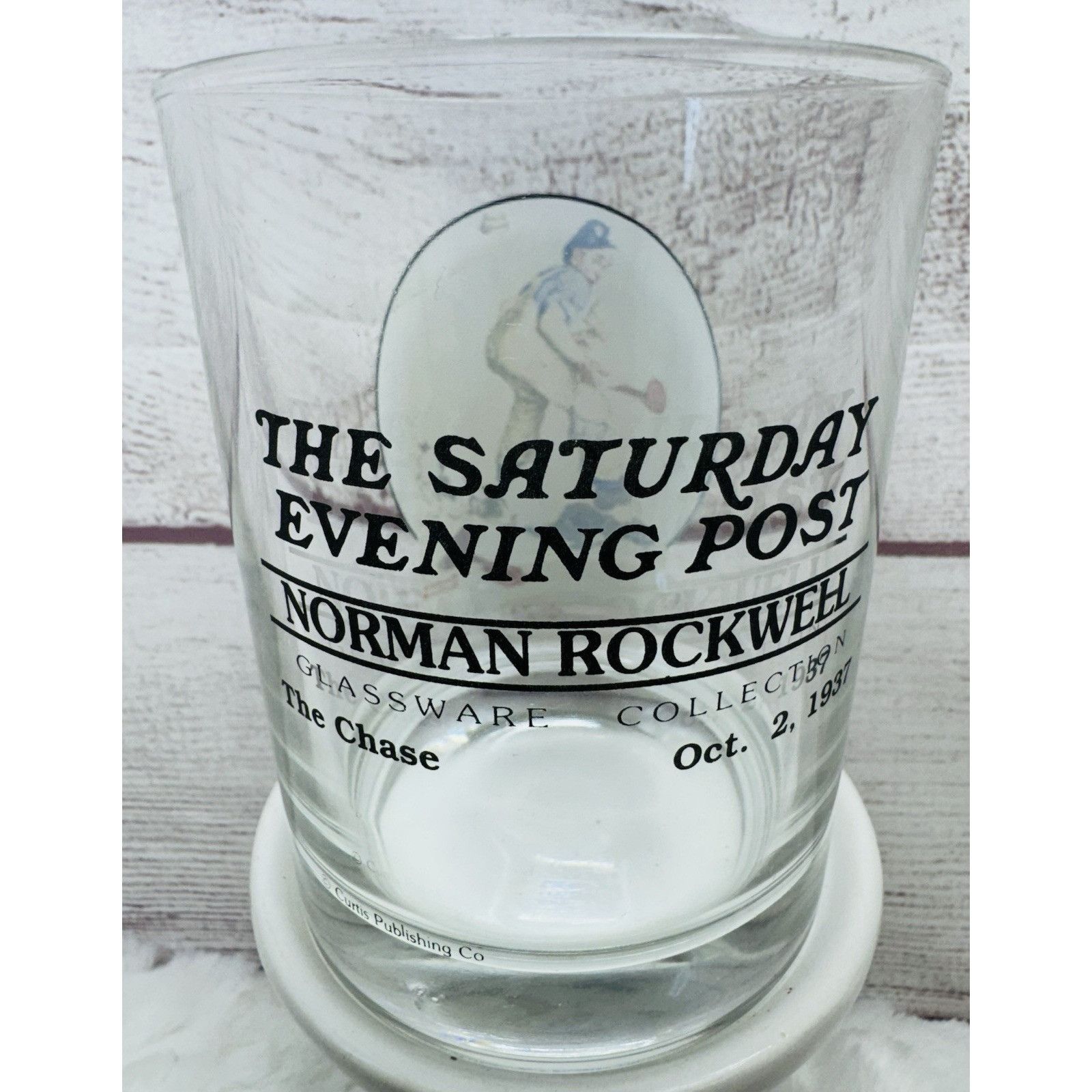Other Norman Rockwell Saturday Evening Post "THE CHASE" Glass Tumb Size ONE SIZE - 2 Thumbnail