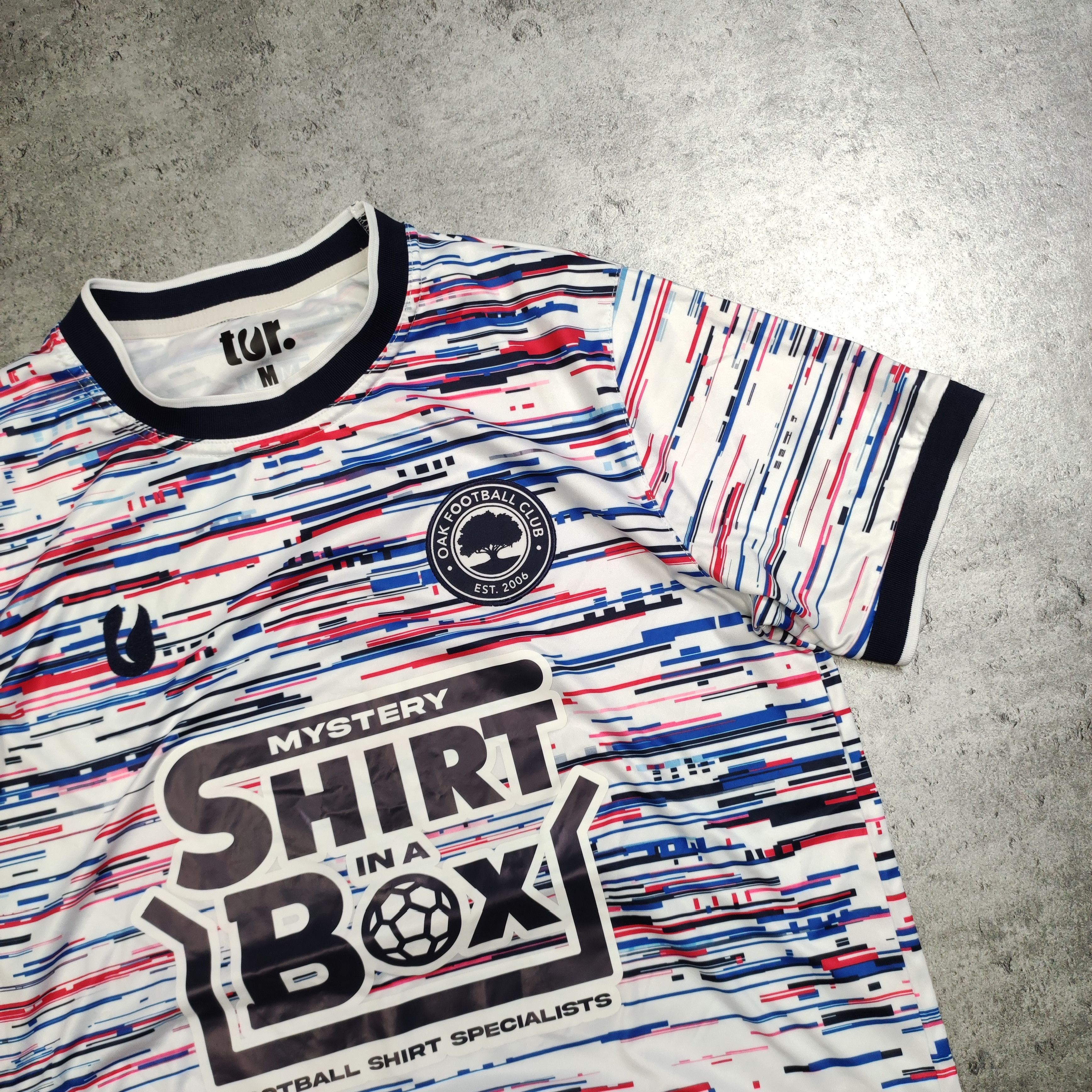 Vintage RARE Football Soccer Sunday League Oak FC Glitch Jersey Size US M / EU 48-50 / 2 - 5 Thumbnail