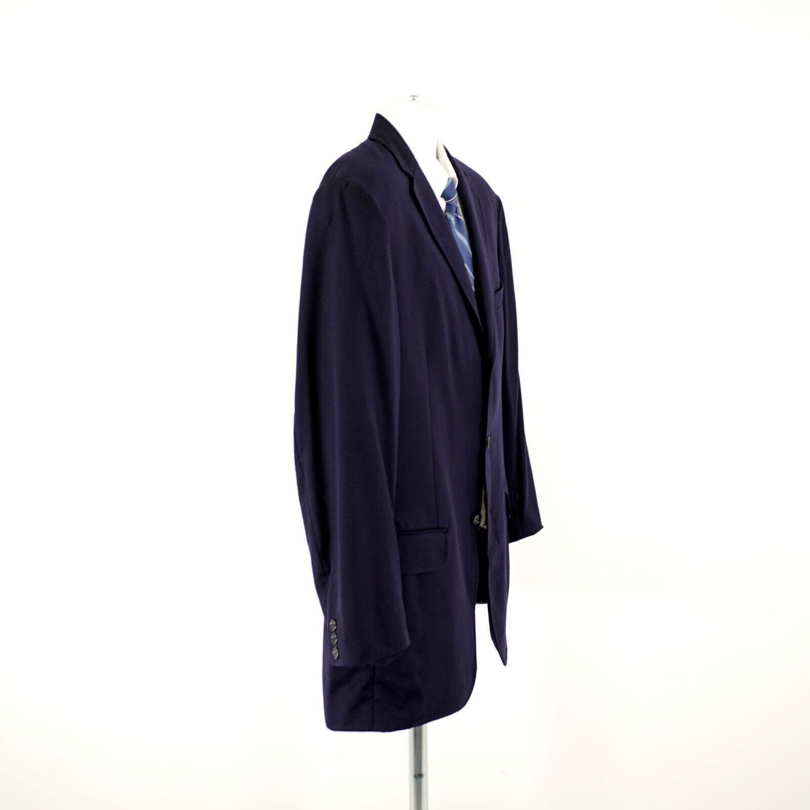 Ralph Lauren Polo Ralph Lauren Flannel Virgin Wool Italy Blue 3 Button Bl Size 40L - 8 Thumbnail