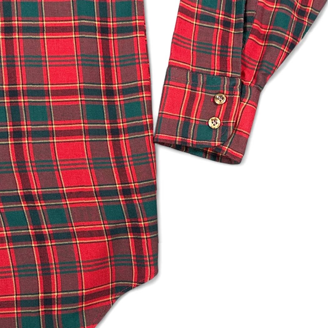 Sears VINTAGE Kingsport Shirt Adult SMALL Red Plaid 80s Cotton Polyester Button-Up with Pockets Mens Size US S / EU 44-46 / 1 - 6 Thumbnail