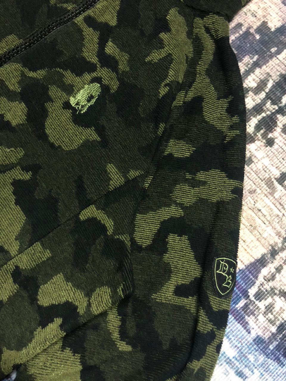 Japanese Brand Dartin Bonarpato Camouflage Hoodie Full Zip Velvet Size US M / EU 48-50 / 2 - 9 Thumbnail