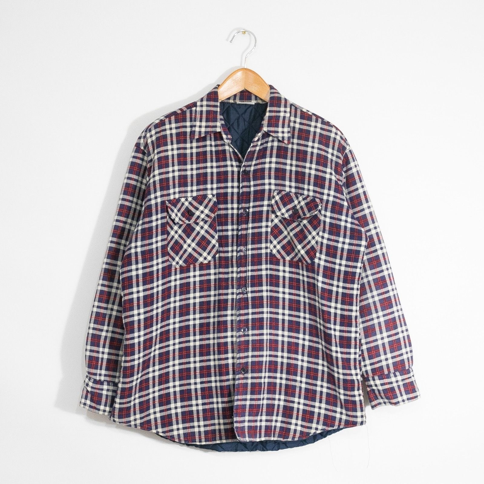 Vintage Vintage 90s Plaid Flannel Quilted Liner Button Up Shirt XL Size US XL / EU 56 / 4 - 1 Thumbnail