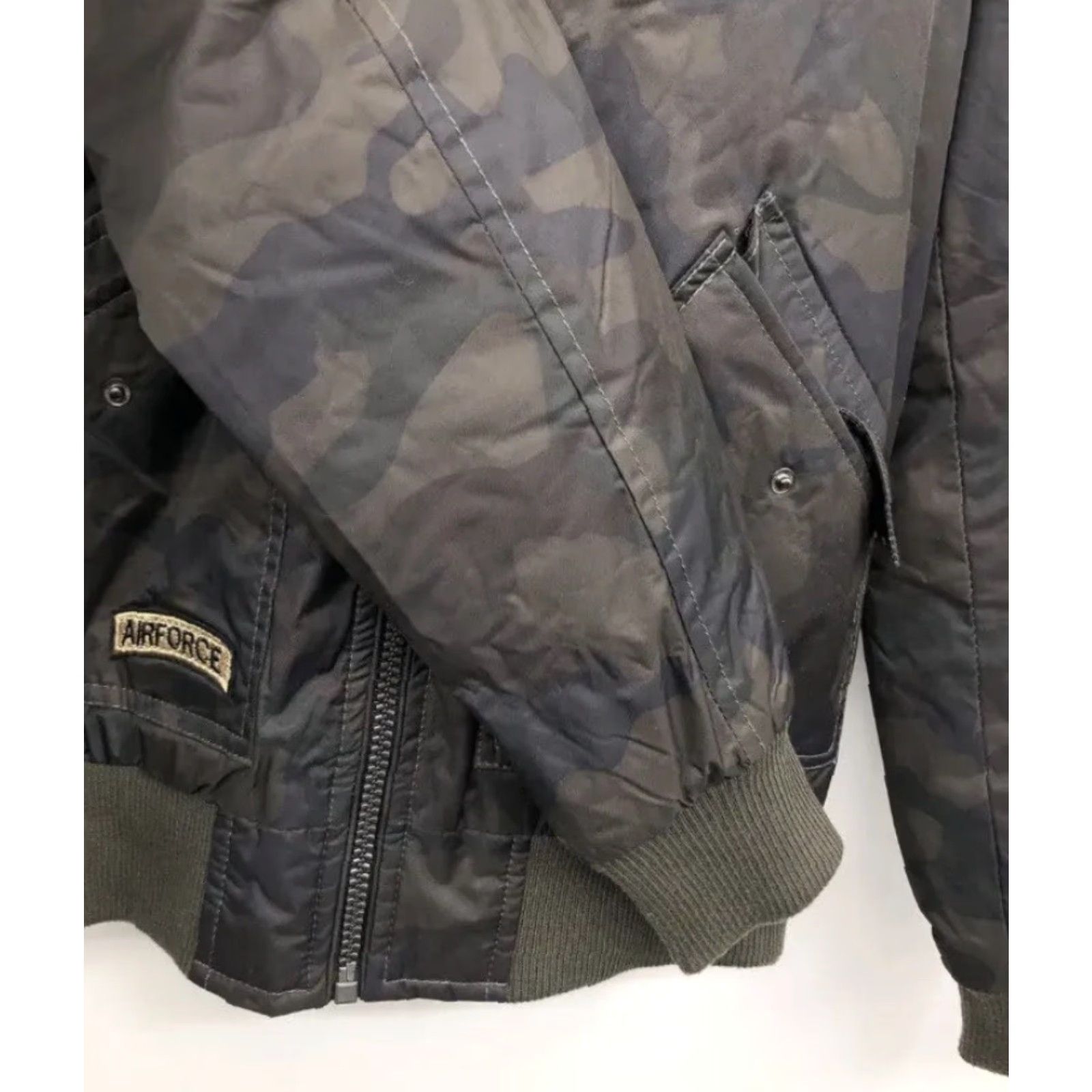 Vintage VINTAGE XRAY Army Camouflage Air Force Jacket Mens Bomber ZipUp Hoodie Size M Black Size US M / EU 48-50 / 2 - 6 Thumbnail