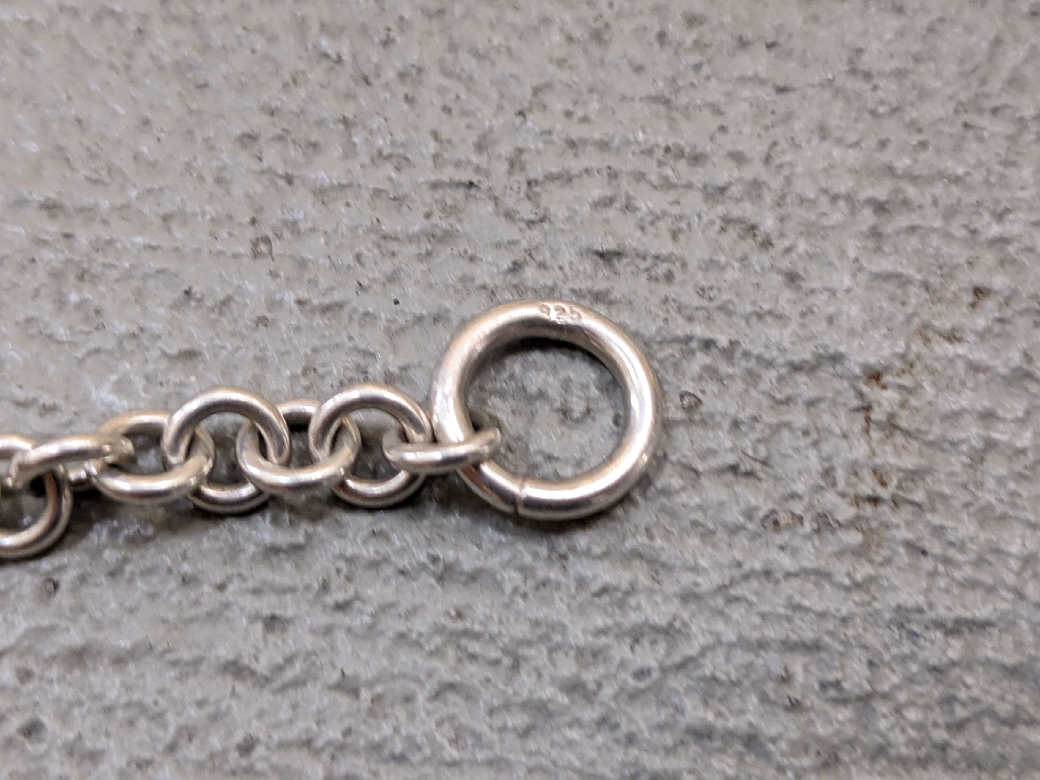 Jewelry Vintage Sterling Silver Bracelet Rolo Round 7" Chain Link Size ONE SIZE - 6 Thumbnail