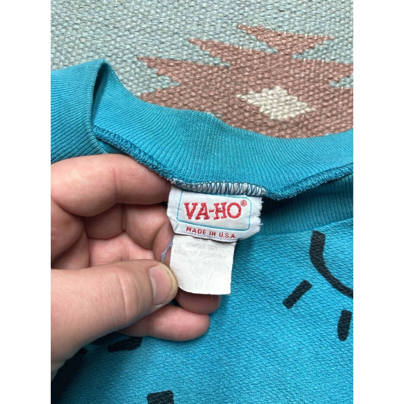 Gloverall VINTAGE 80s Keith Haring pop art all over print AOP XL Sweatshirt Men Blue Pullover Crewneck Size US XL / EU 56 / 4 - 5 Thumbnail