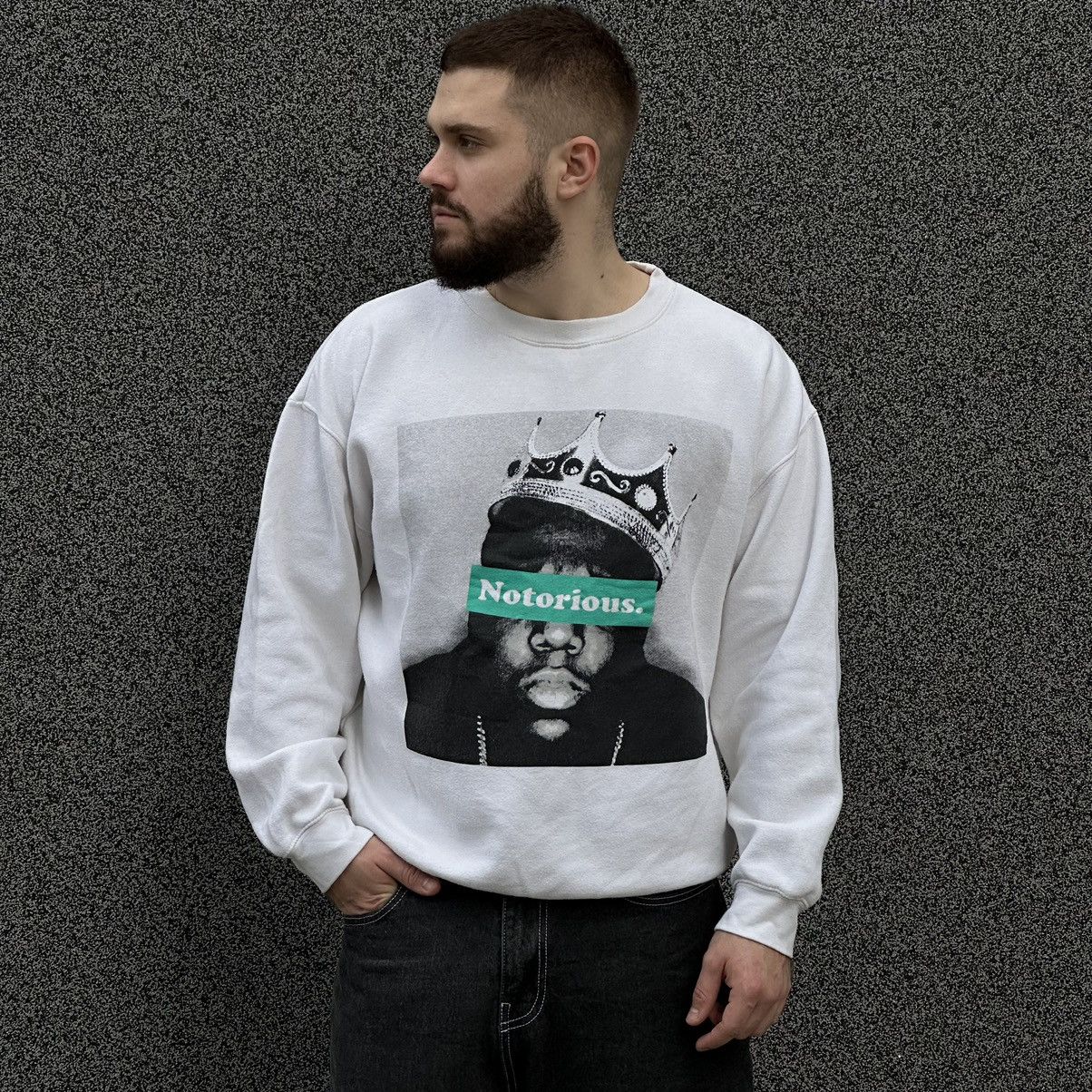 Rap Tees × Vintage Vintage Japanese Style B.I.G Sweatshirt Big Logo BIG Y2K 00s Size US M / EU 48-50 / 2 - 2 Thumbnail