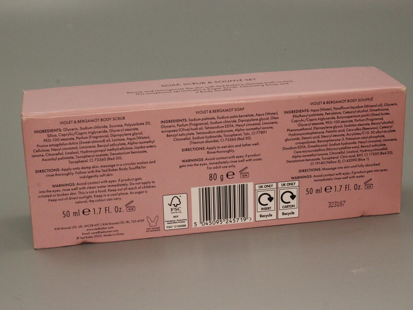 Ted Baker Ted Baker Soap, Scrub & Soufflé Set - Violet & Bergamot Size ONE SIZE - 5 Thumbnail