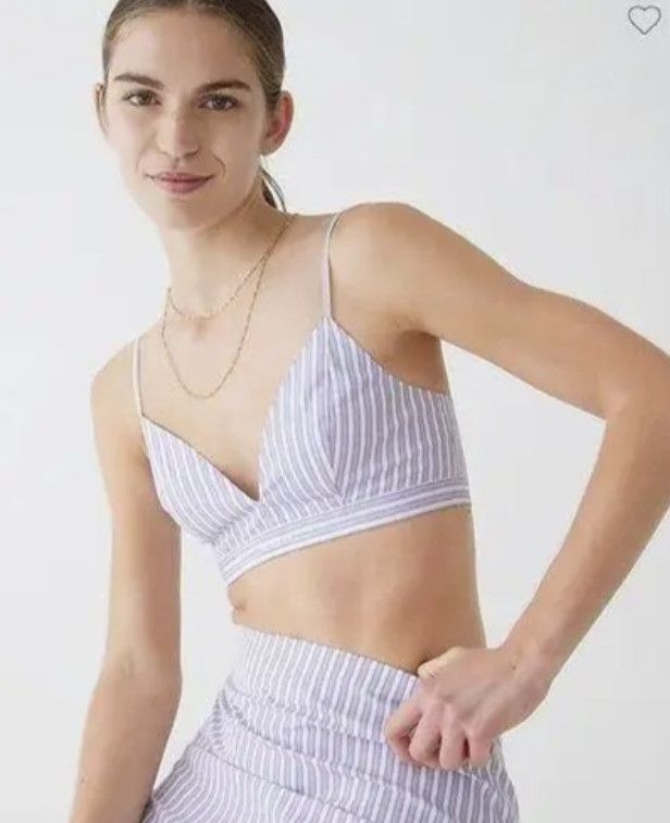 J.Crew Marie Marot X J.Crew Bralette Top Thomas Mason Poplin ( 10 ) Size L / US 10 / IT 46 - 5 Thumbnail