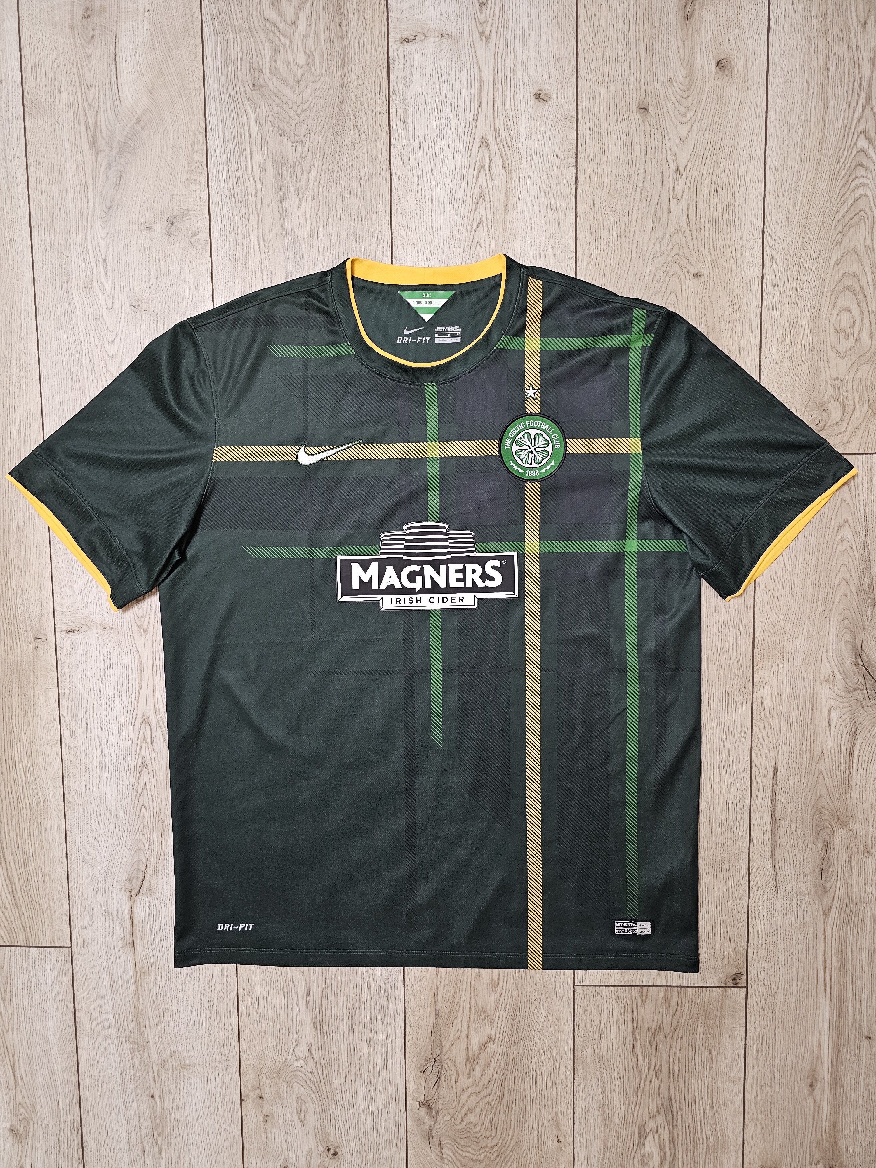 Nike CELTIC 2010 2011 AWAY FOOTBALL SHIRT SCOTLAND SOCCER JERSEY Size US XL / EU 56 / 4 - 1 Thumbnail