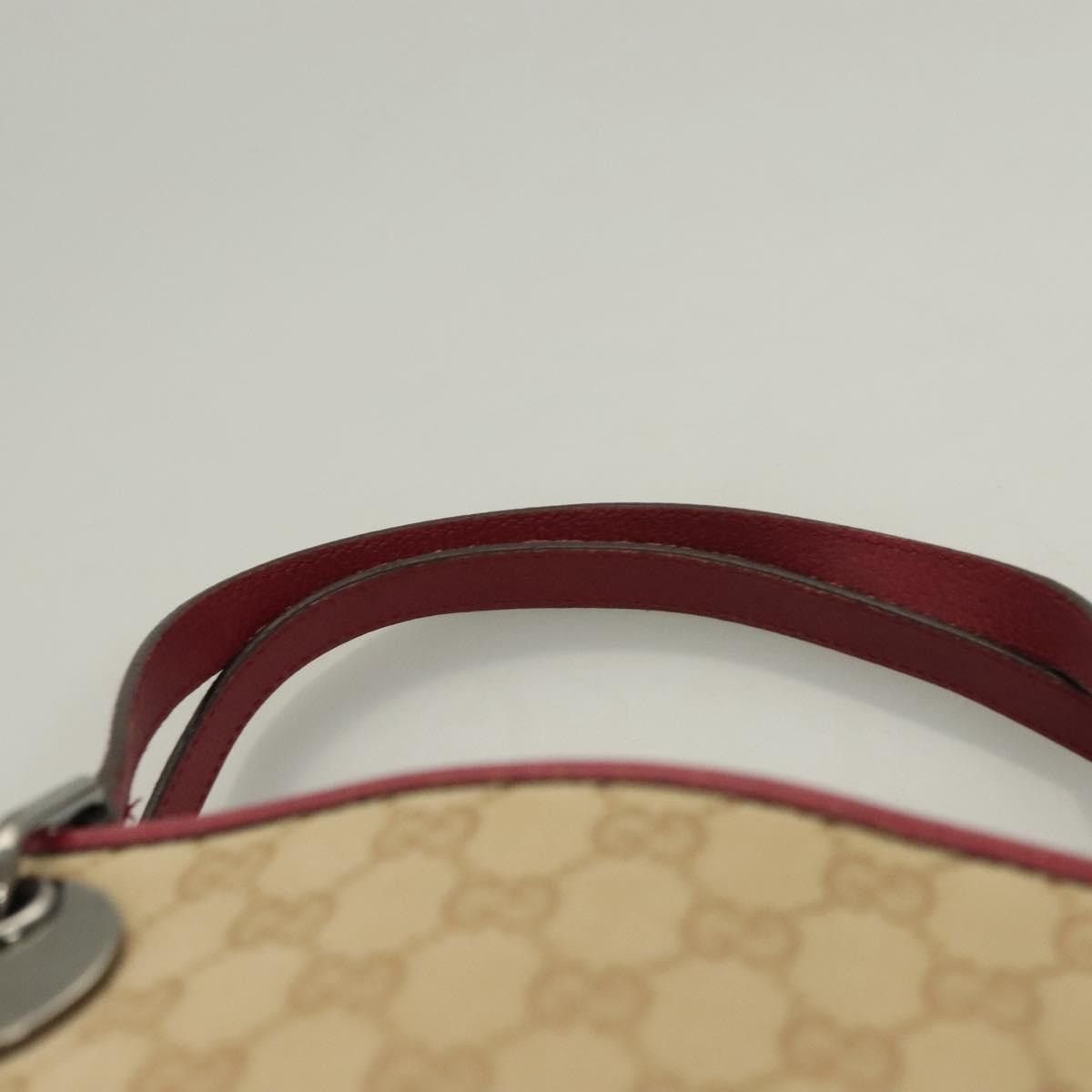 Gucci GUCCI GG Canvas Tote Bag Beige Silver Size ONE SIZE - 8 Thumbnail
