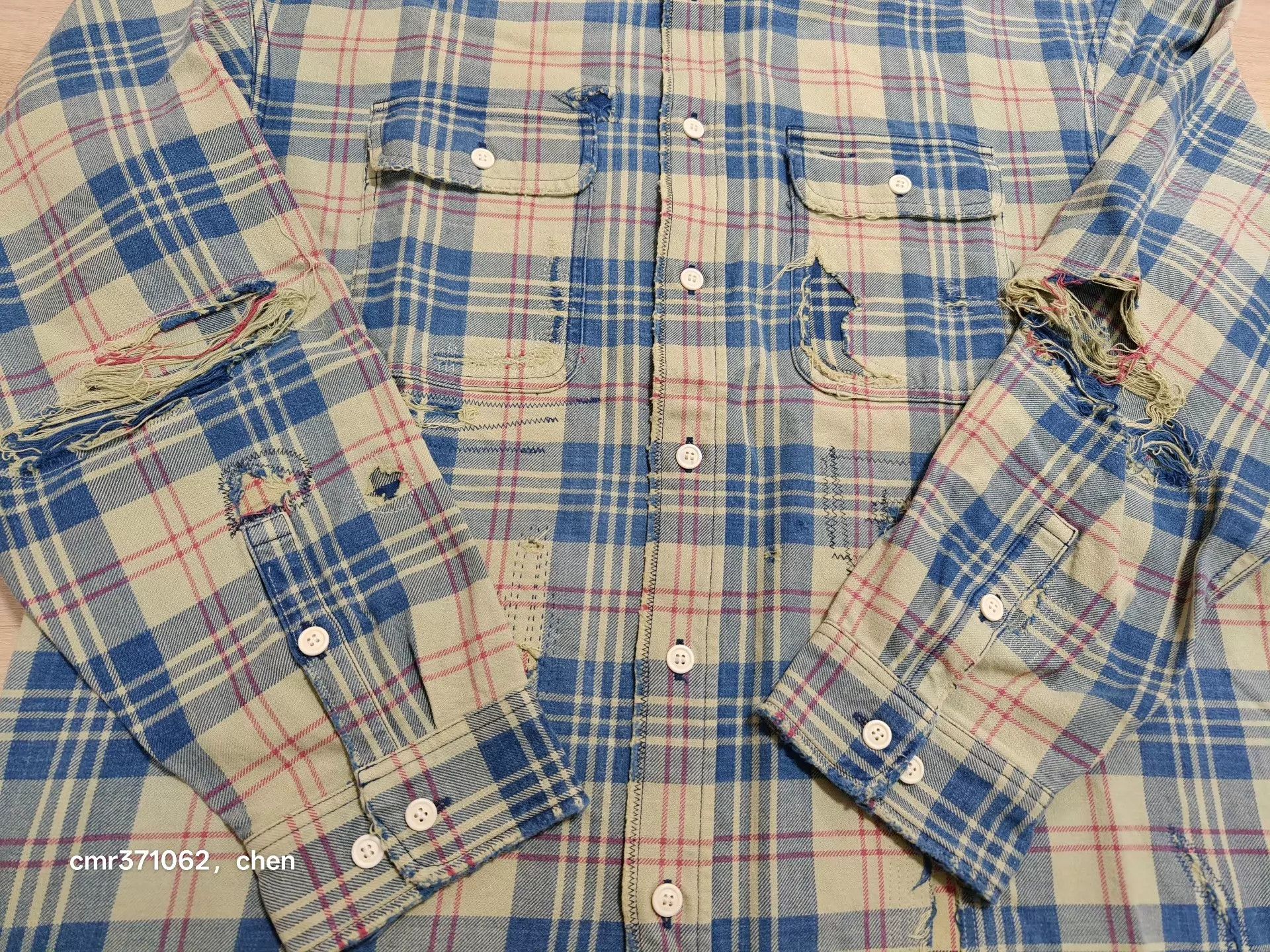Visvim VISVIM 21AW LUMBER CHECK L/S CRASH 95 New Indigo 5 Size US XXL / EU 58 / 5 - 4 Thumbnail