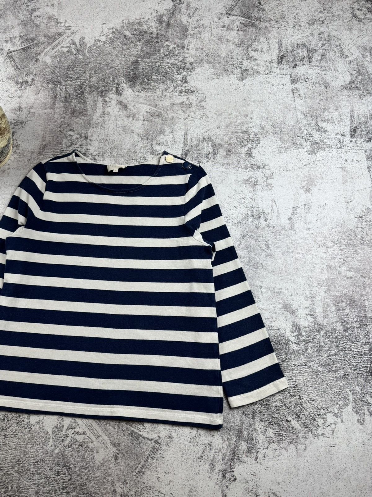 Sezane SEZANE Marina Cropped Crew Neck Cotton Striped Women’s XL Sweater Sweatshirt Size XL / US 12-14 / IT 48-50 - 3 Thumbnail