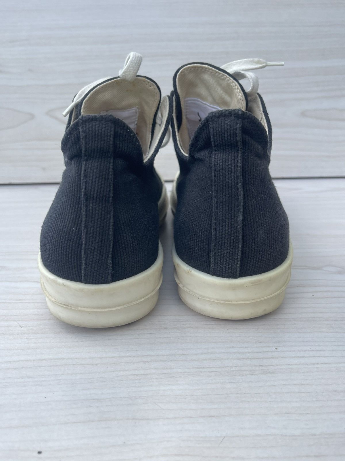 Rick Owens Rick Owens DRKSHDW Canvas Ramones Black Low top Sneaks Size US 7 / EU 40 - 8 Thumbnail