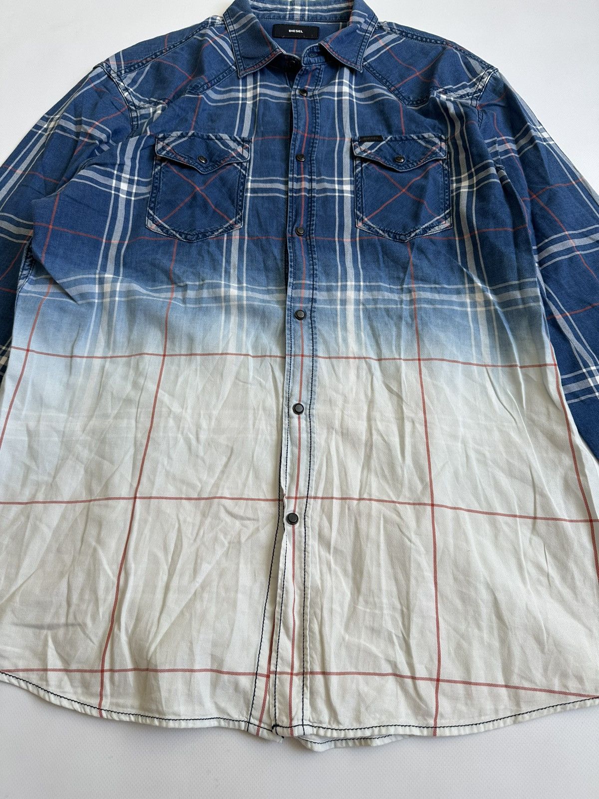 Diesel Vintage Diesel Flannel Check Button Shirt Size XL Size US XL / EU 56 / 4 - 5 Thumbnail