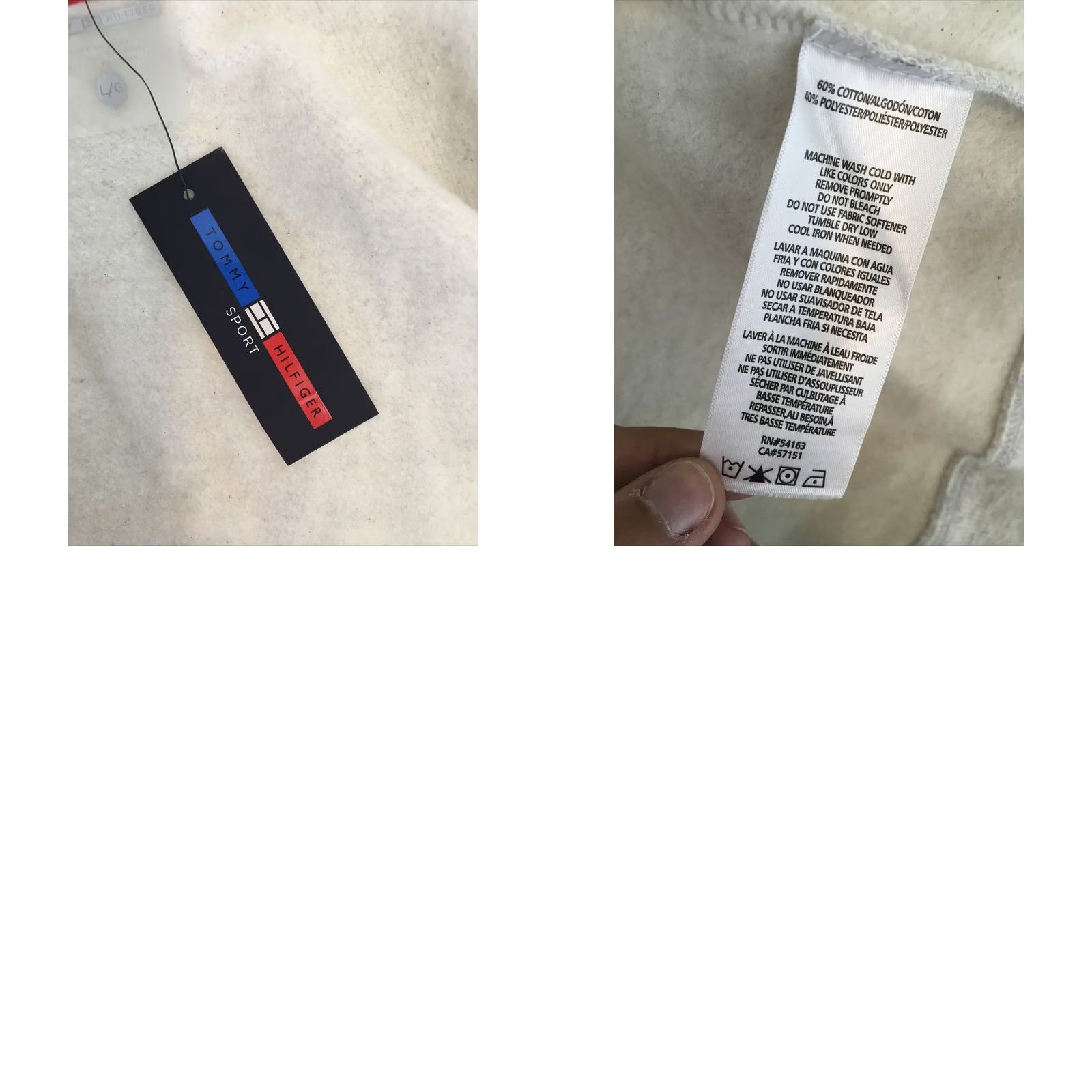 Tommy Hilfiger VINTAGE Tommy Hilfiger Hoodie Mens L Gray Full Zip Spell Out Sweatshirt NWT Size US L / EU 52-54 / 3 - 8 Thumbnail