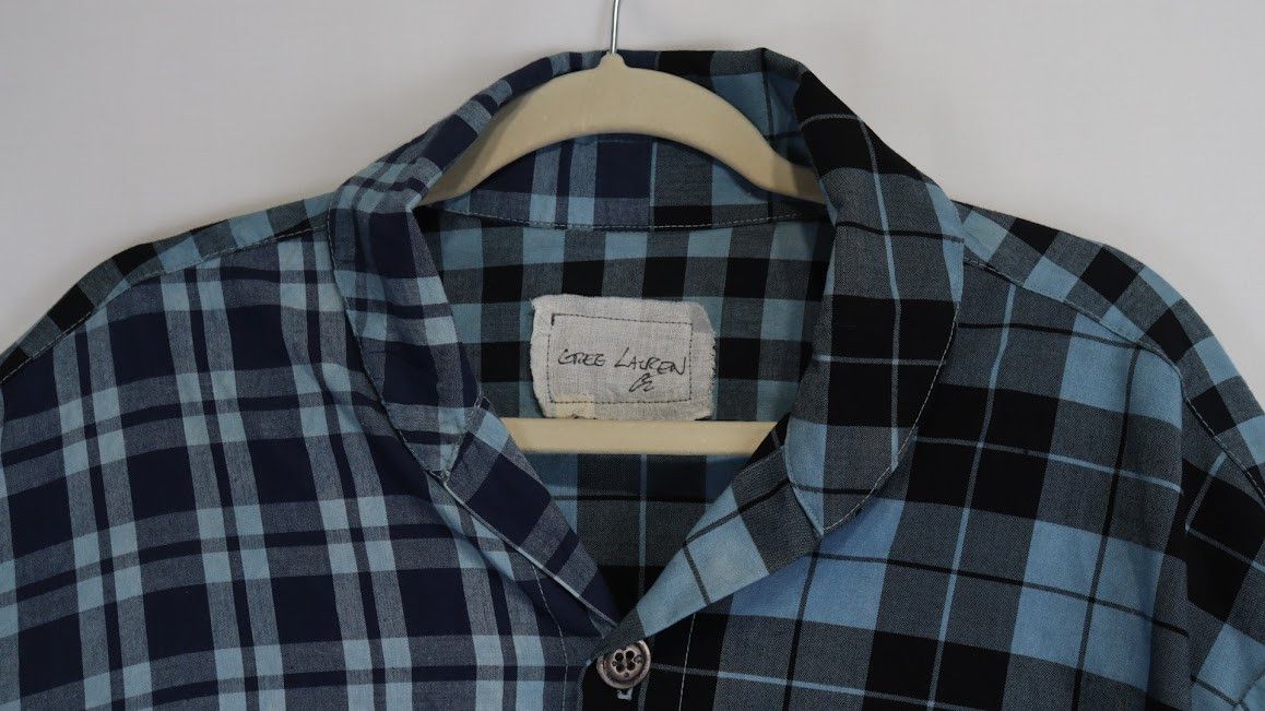 Greg Lauren o1rshd1 Button Up Shirt in Blue/Navy Blue Size US L / EU 52-54 / 3 - 6 Thumbnail