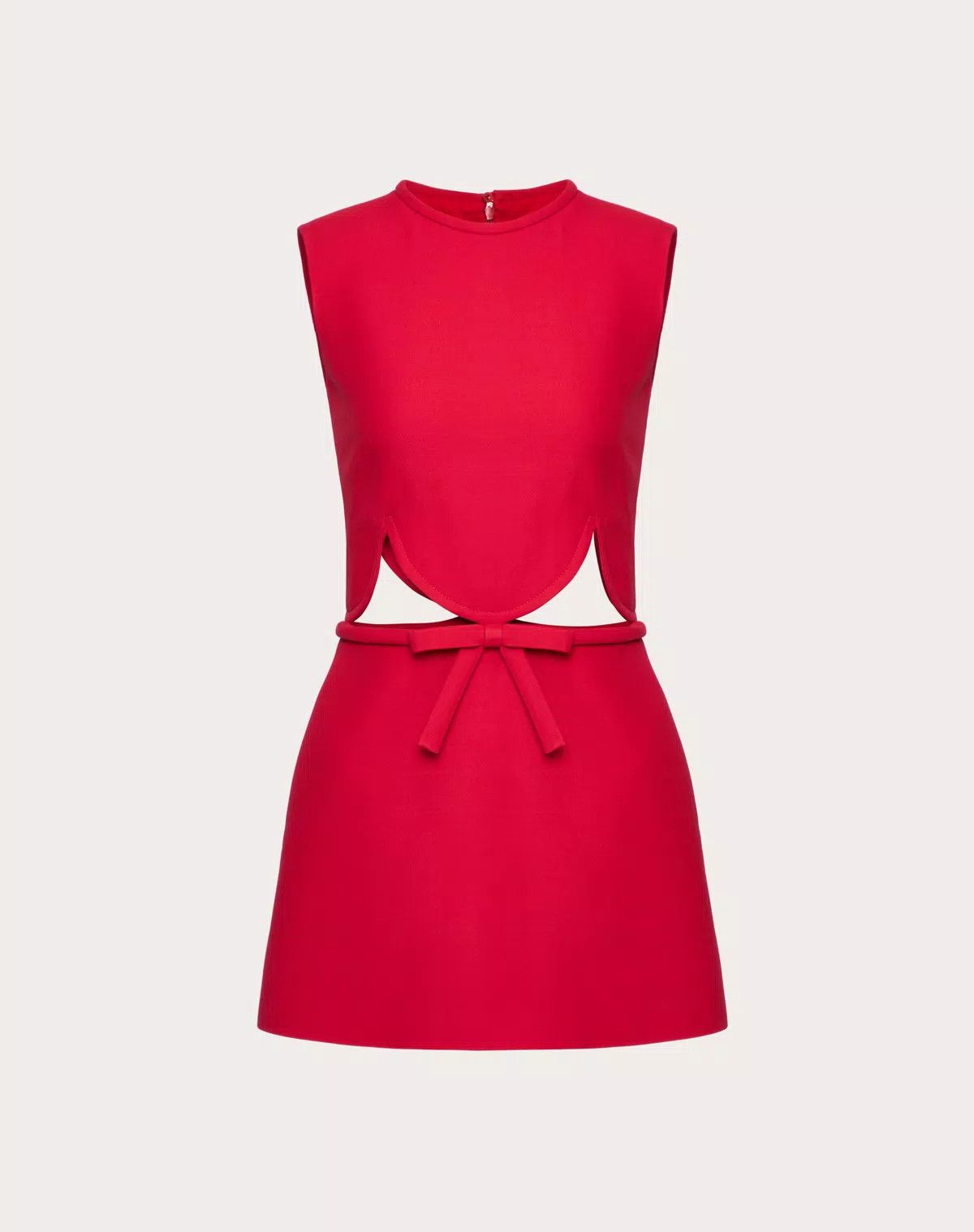 Valentino o1s1wg110426 Crepe Couture Short Dress in Red Size L / US 10 / IT 46 - 1 Thumbnail