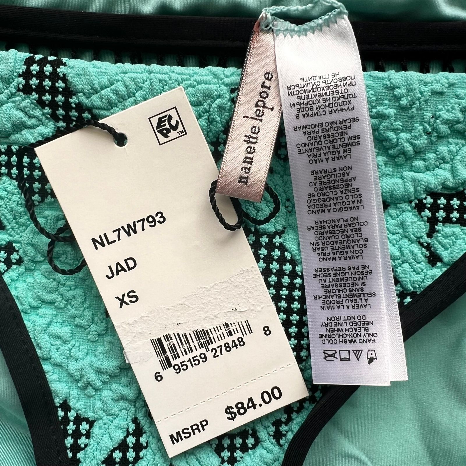 Nanette Lepore Nanette Lepore Jade Jacquard Bikini Bottom, XS Size ONE SIZE - 6 Thumbnail