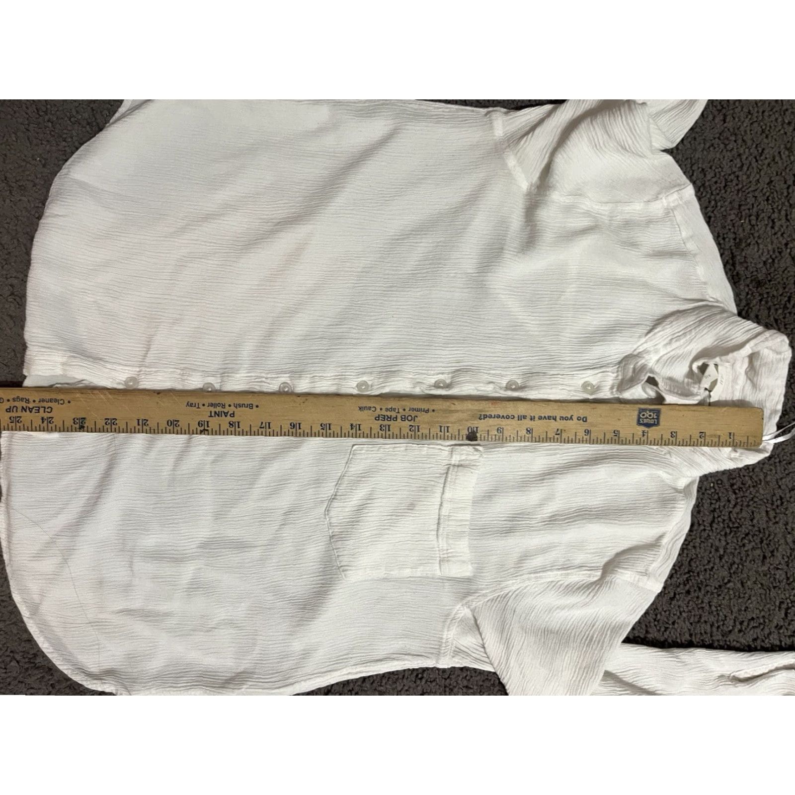 H&M VINTAGE? No. H&M Shirt Button-Up White Long Sleeve 10 Viscose Solid Womens Adult Size 10 White 90s Classic Button-Up Womens Size L / US 10 / IT 46 - 5 Thumbnail