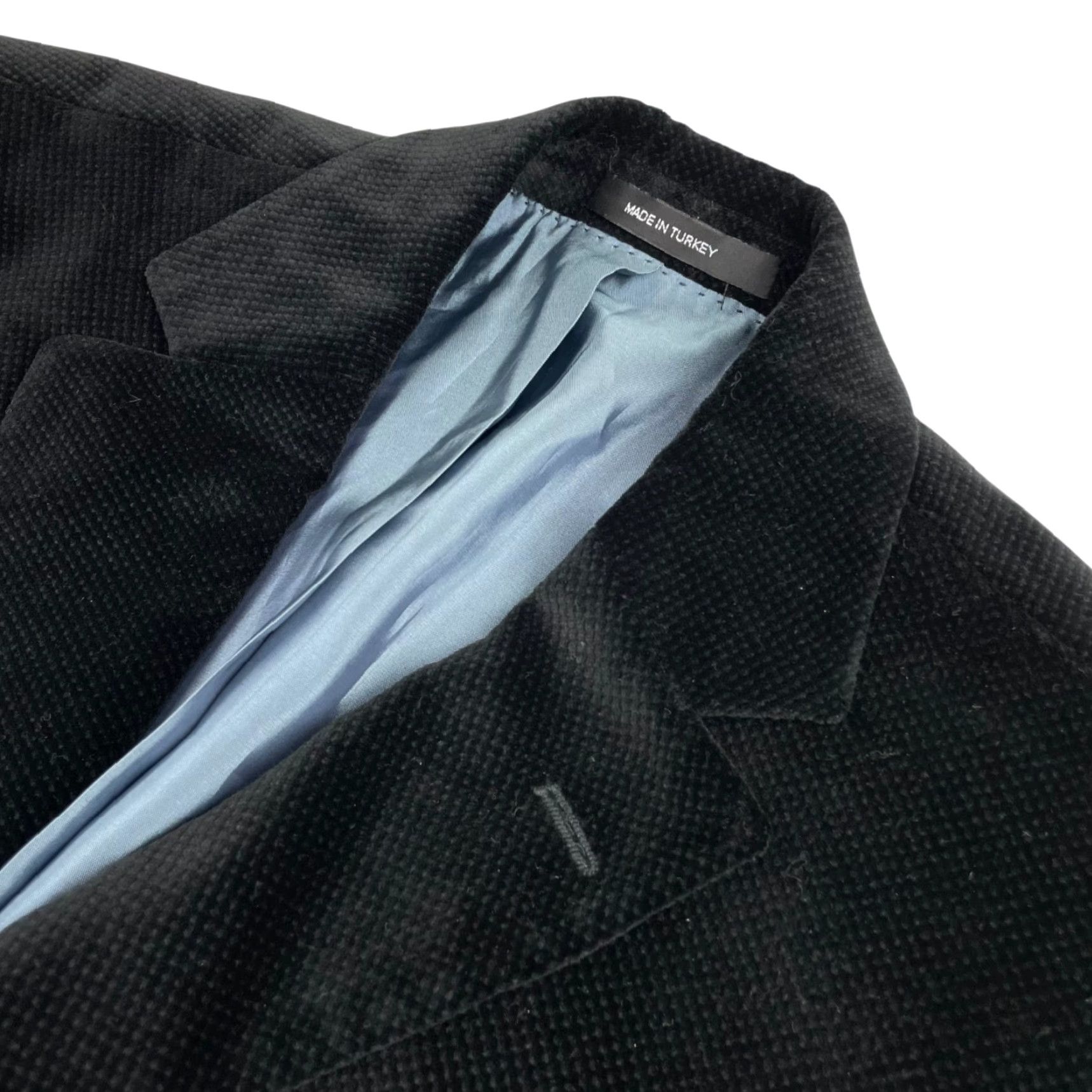 Hugo Boss HUGO BOSS Blazer Men Soldini Velvet Velour 3-Button Black 38S Jacket Coat Short Solid Cotton Modal 3-Button Notch Lapel Mens Vintage: No Size 38R - 2 Thumbnail