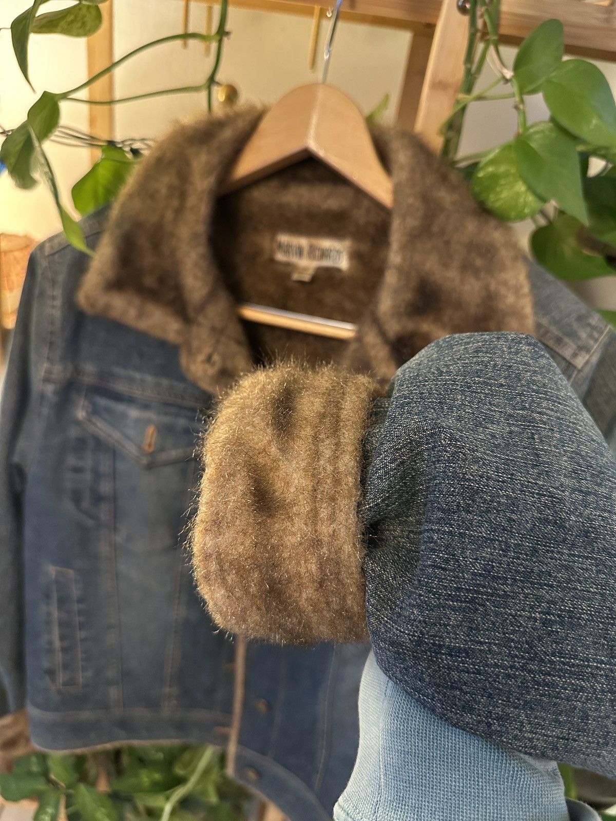 Other Marvin Richards Denim Jacket with Brown Faux Fur Collar Size M / US 6-8 / IT 42-44 - 4 Thumbnail