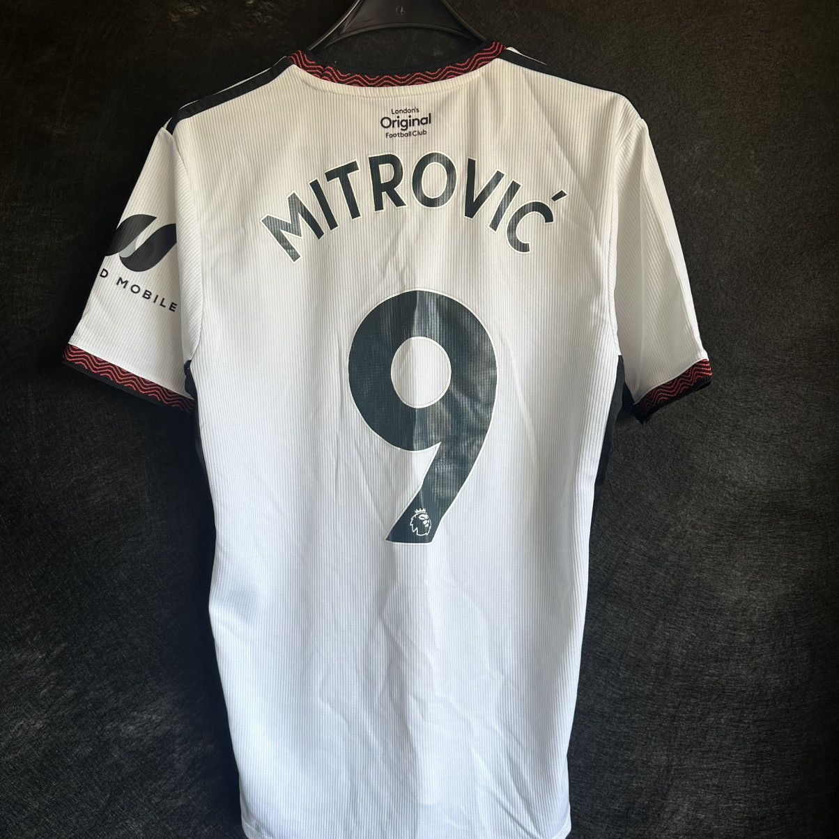 Adidas 2022-23 Fulham Match Worn Shirt Mitrovic #9 Size US S / EU 44-46 / 1 - 6 Thumbnail