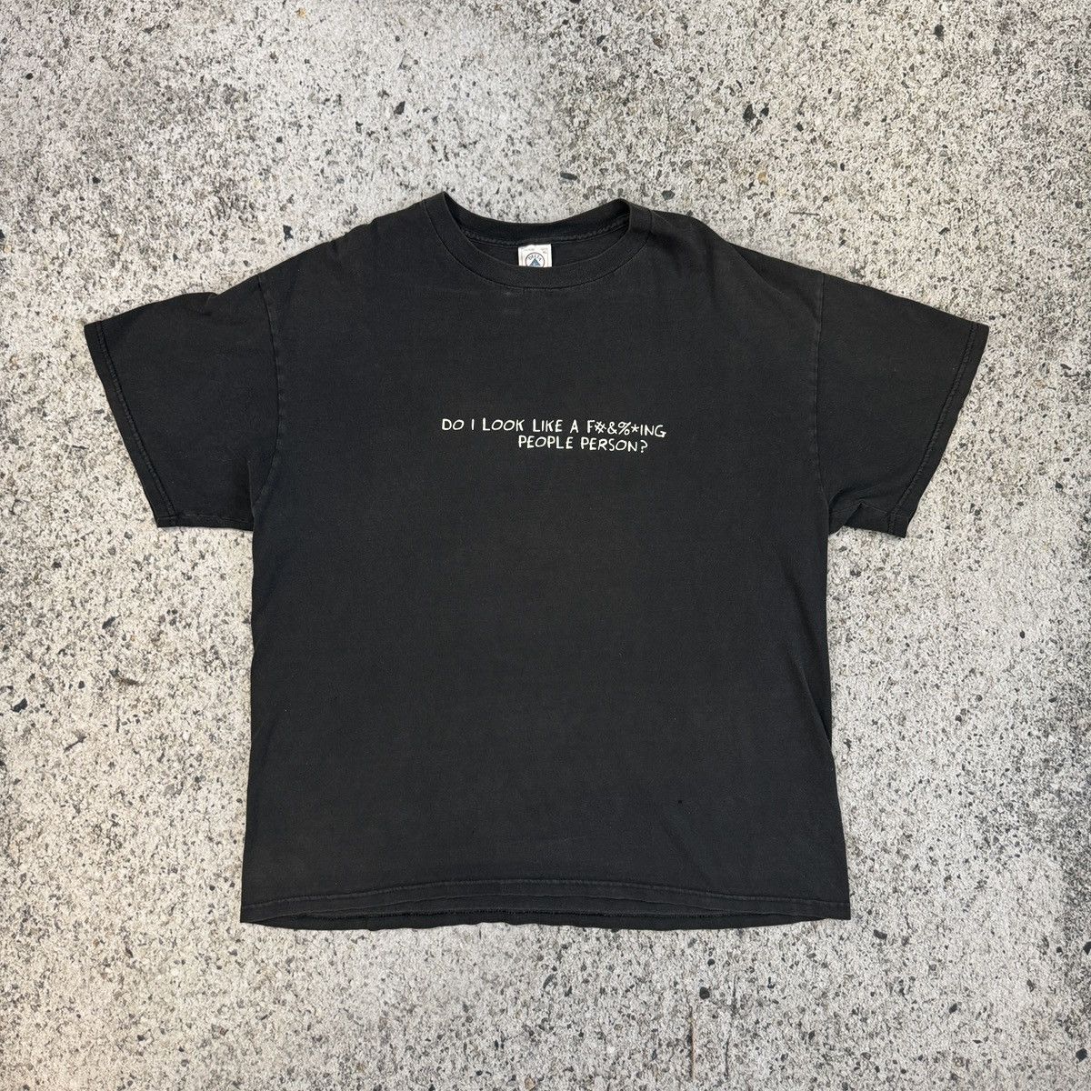 Vintage 90s Faded Do I Look Like A Fucking People Person Tee Grunge Size US XL / EU 56 / 4 - 1 Thumbnail