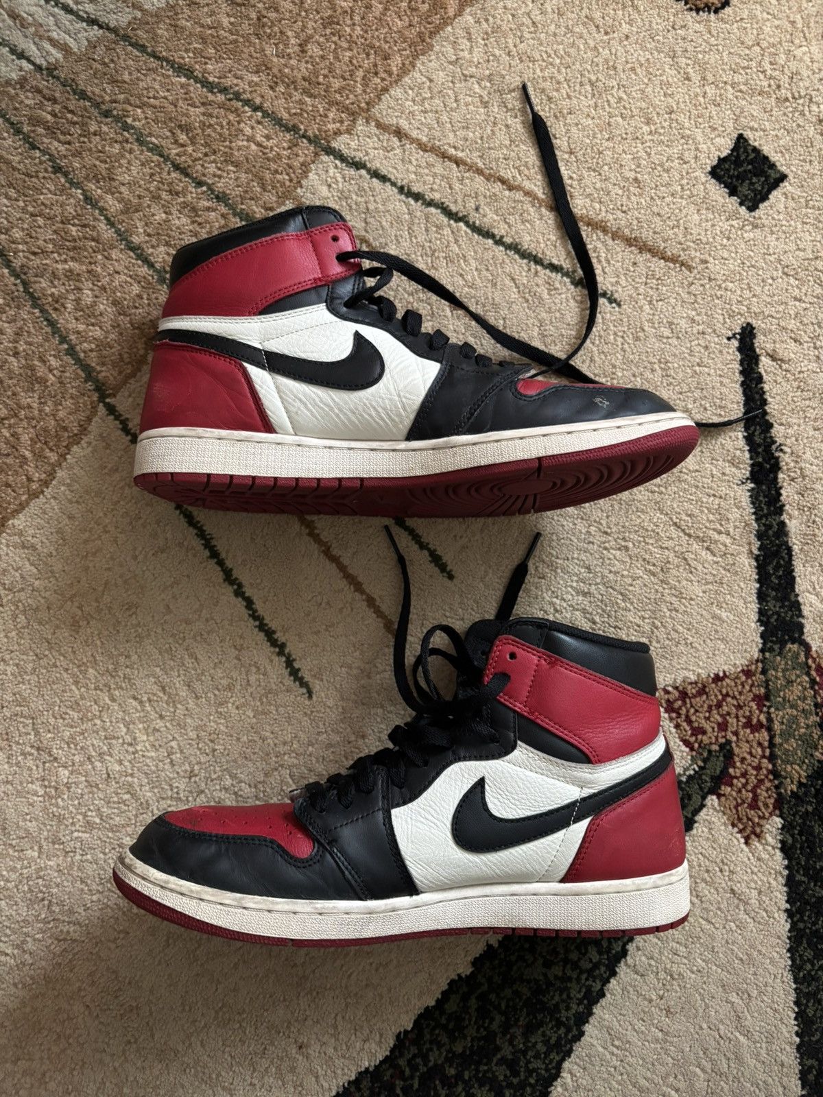 Nike Nike Jordan 1 Bred Toe High-tops Size US 11 / EU 44 - 5 Thumbnail