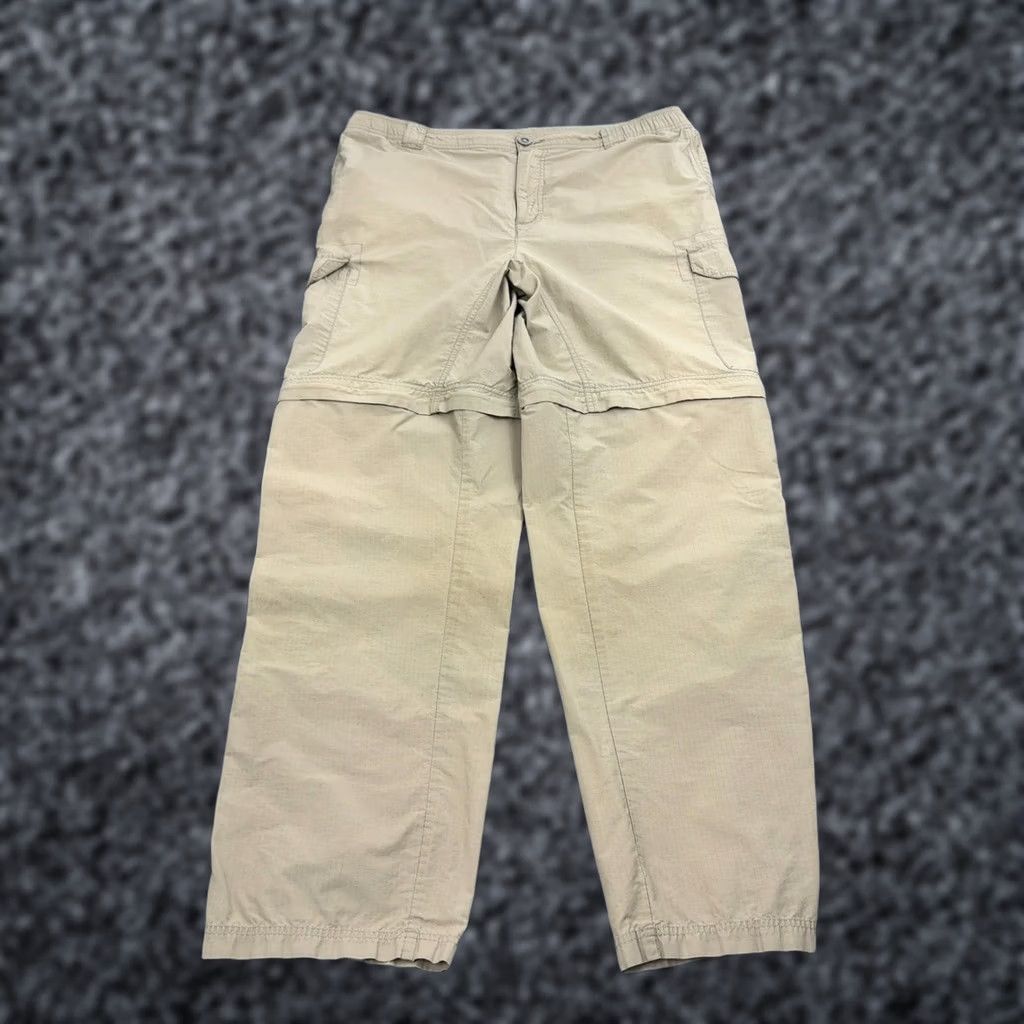 Vintage Columbia Cargo Pants Mens L Tan Cotton Nylon Ripstop Convertible Hiking Outdoor Size US 38 / EU 54 - 1 Thumbnail