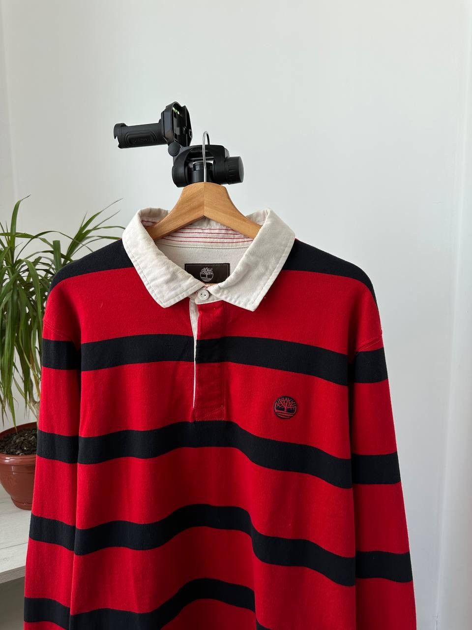 Timberland × Vintage Vintage Timberland Red Rugby Striped Sweatshirt Size US XL / EU 56 / 4 - 6 Thumbnail