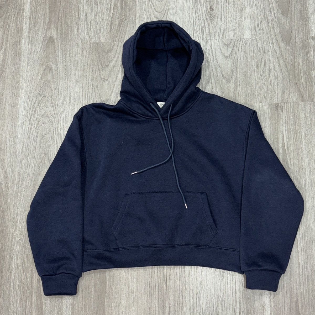 Other Womens L Cropped Hoodie Navy Blue Fleece Lined Cozy Size L / US 10 / IT 46 - 4 Thumbnail