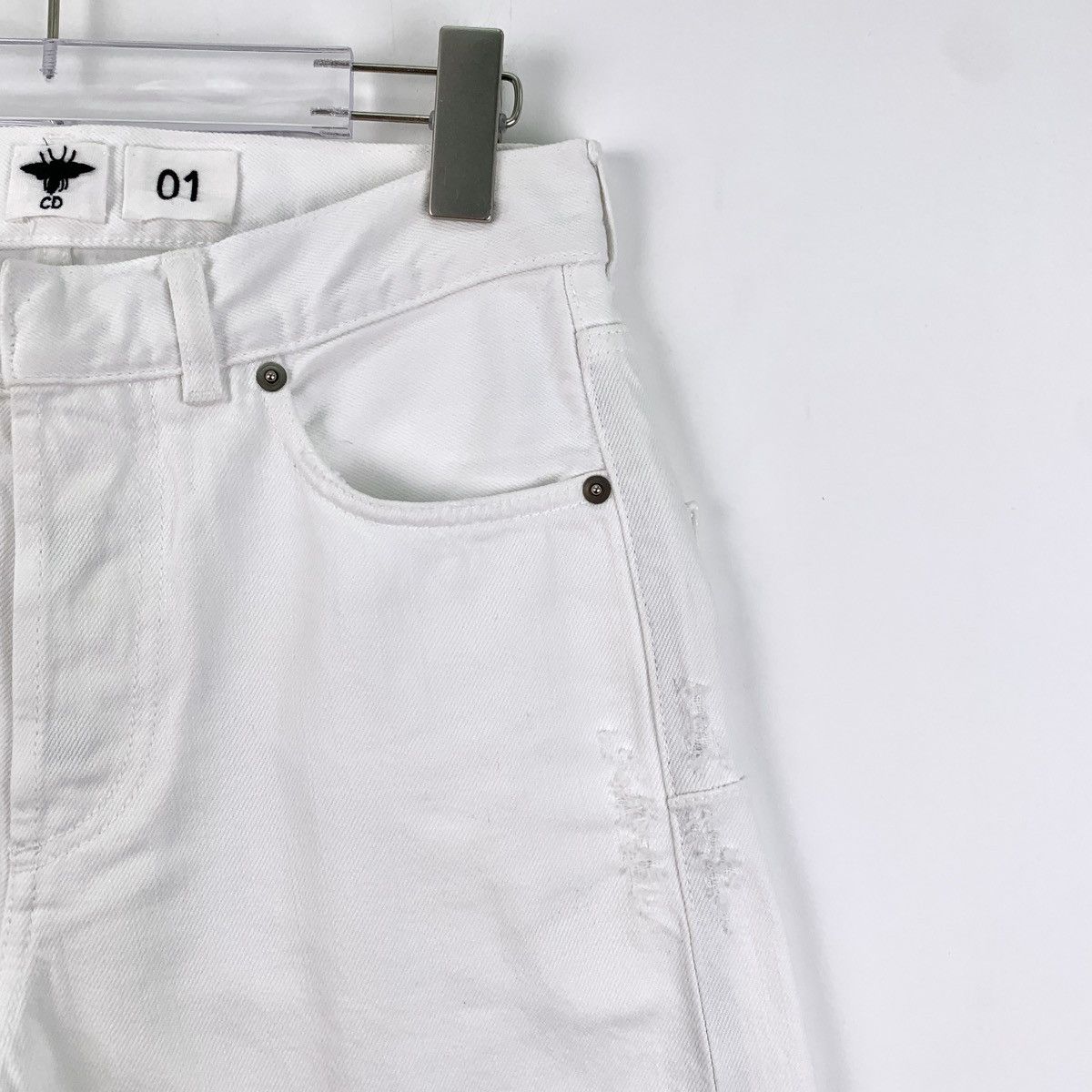 Dior Christian Dior White Vintage Distressed Denim Pants K26WX Size US 32 / EU 48 - 3 Thumbnail